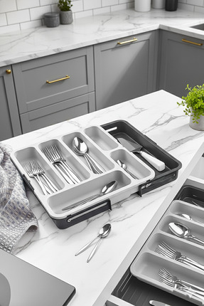 DEYHOME Çekmece İçi Kaşıklık Organizer – Çift Taraflı Uzayabilen Pratik Düzen...