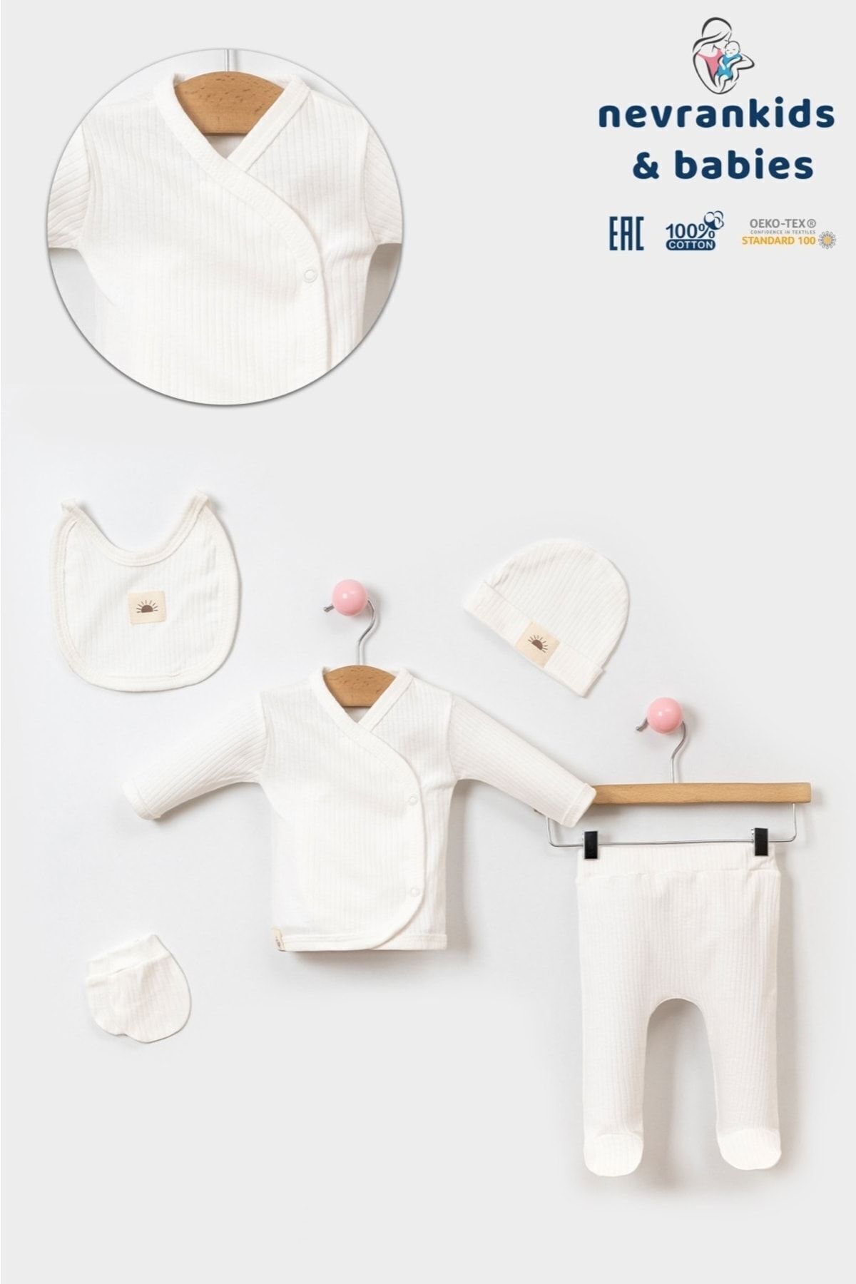 nevrankids Güneş Etiket Organik 5’li Hastane Çıkışı fotoğrafı 6 (önizleme)