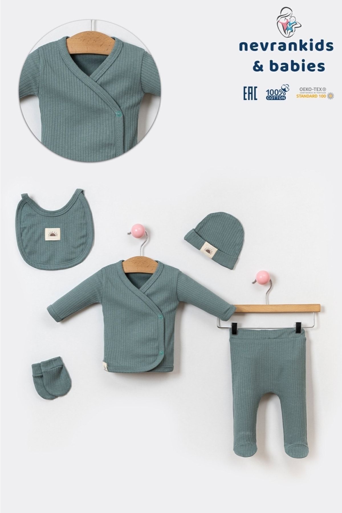 nevrankids Güneş Etiket Organik 5’li Hastane Çıkışı fotoğrafı 6 (önizleme)