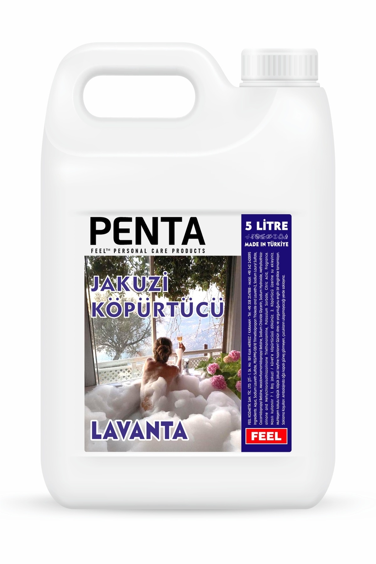 ژل و کرم دوش  PENTA JAKUZİ KÖPÜĞÜ LAVANTA 5 LİTRE