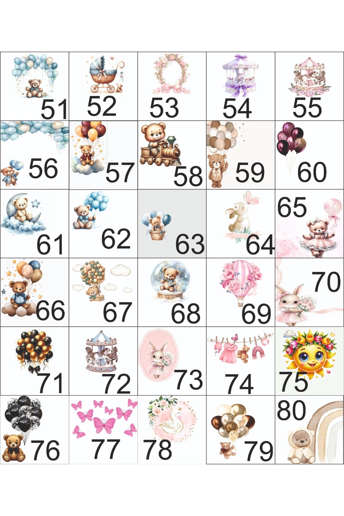 Neşeli Atölyem Kişiselleştirilmiş İsime Özel Ayıcık Süslemeli 32 Adetli Bebek Çikolata fotoğrafı 3 (önizleme)