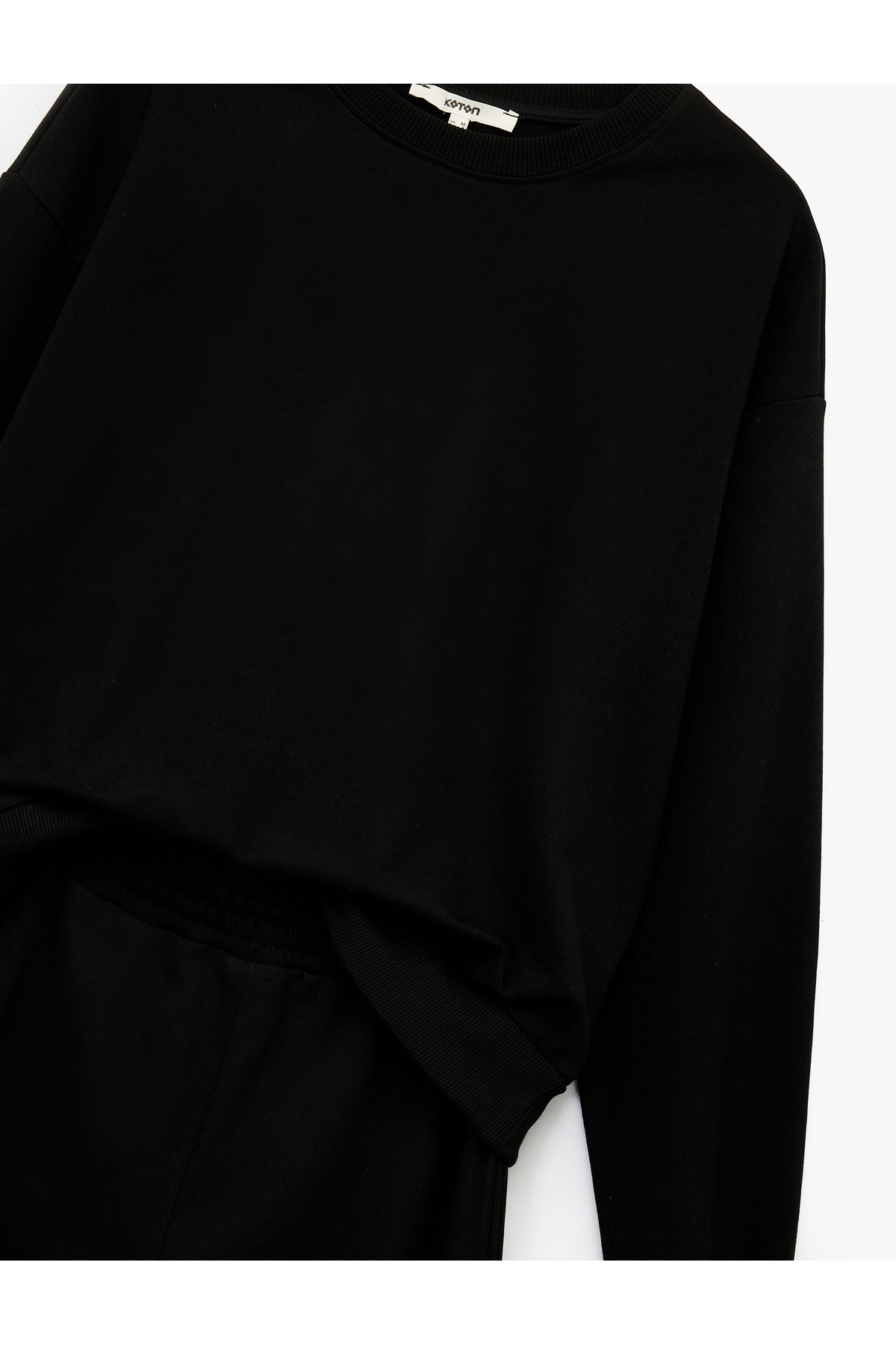 ست گرمکن و شلوار راحتی کوتون با فیت ریلکس، آستین بلند و بافت سه نخ