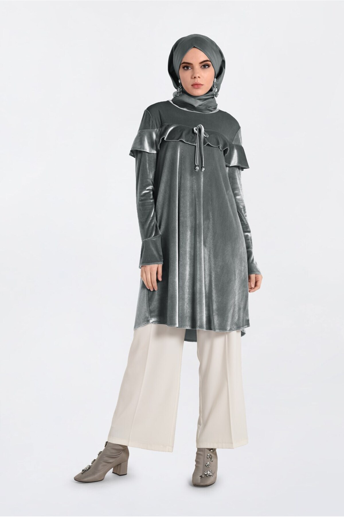 آلوینا تونیک مخمل طرحدار ۴۷۸۹-۱ آلوینا تونیک مخمل طرحدار ۴۷۸۹-۱