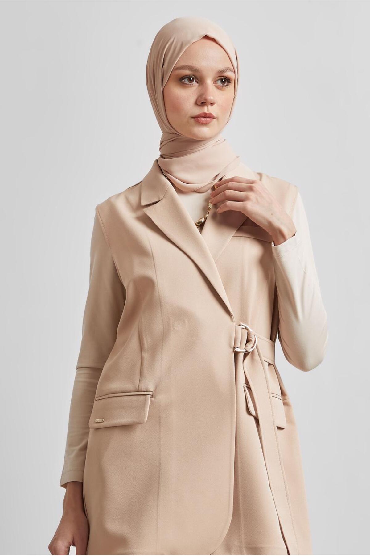 ست لباس زنانه راسته فاق نرمال بدون آستین | آلوینا Alvina 25YTKP0045344 - تصویر 3