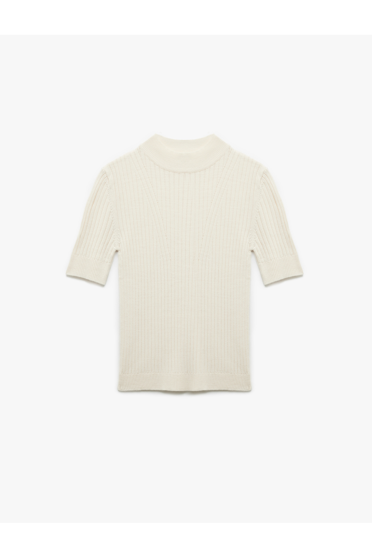 ژاکت بافتنی آستین کوتاه یقه ایستاده کوتون