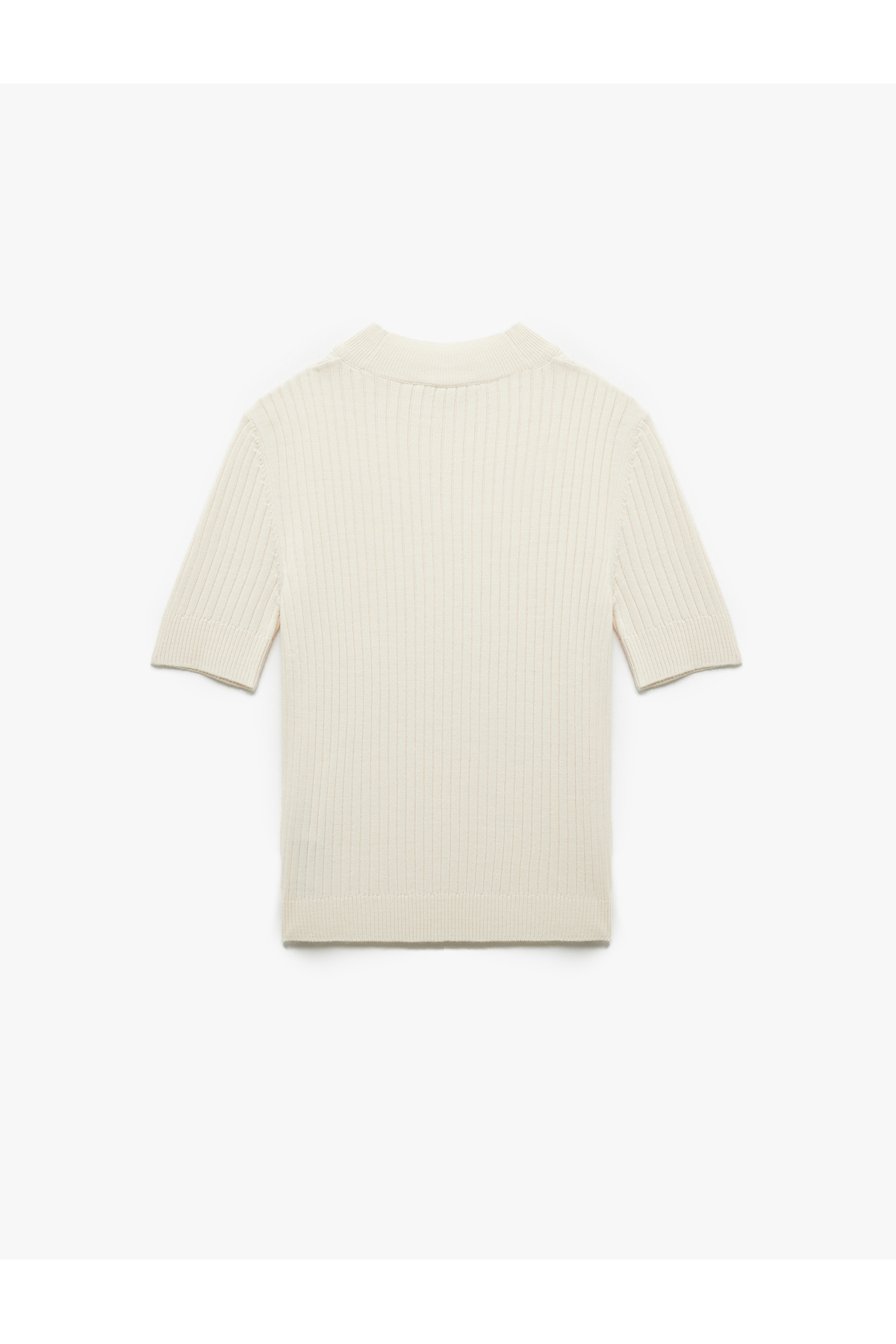 ژاکت بافتنی آستین کوتاه یقه ایستاده کوتون