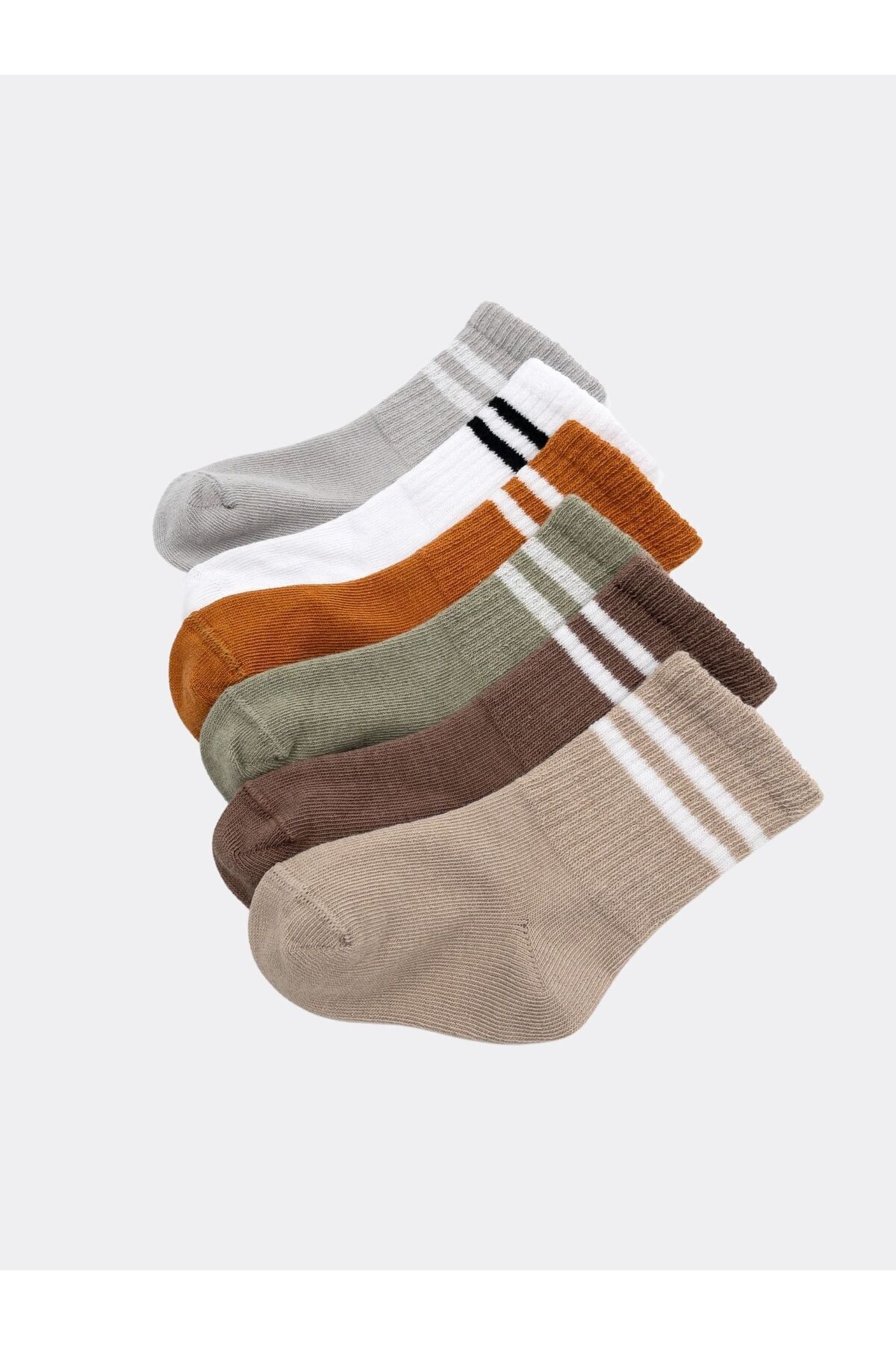 KARAMİLA 6'lı Bebek Soket Çorap Pamuklu Unisex / Yenidoğan - Çocuk Çorap fotoğrafı 5 (önizleme)