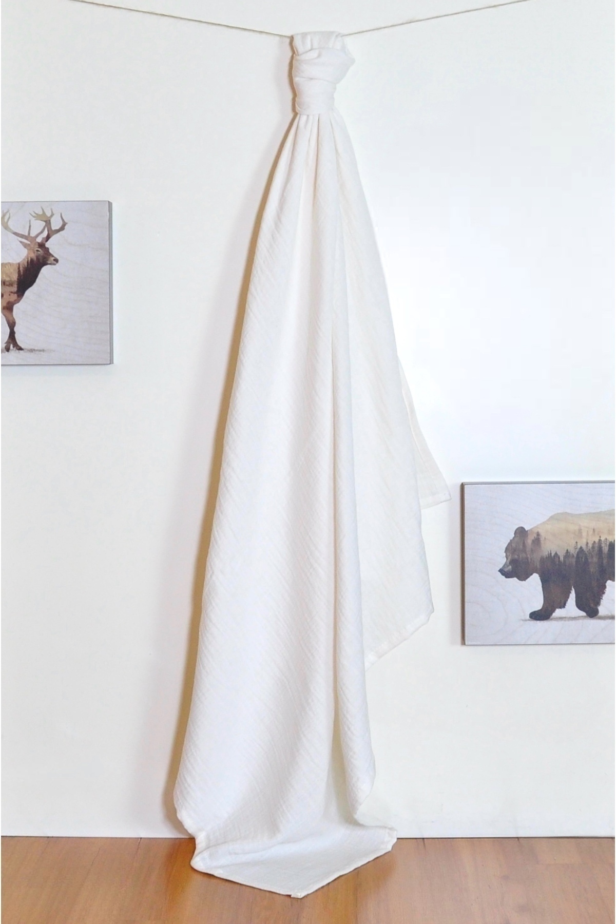 Vita Cherie 2’li Set Müslin Bebek Örtüsü | 100x100 Cm | %100 Pamuk | Ekru & Çağla Yeşili | Hassas Ciltler Için fotoğrafı 5 (önizleme)