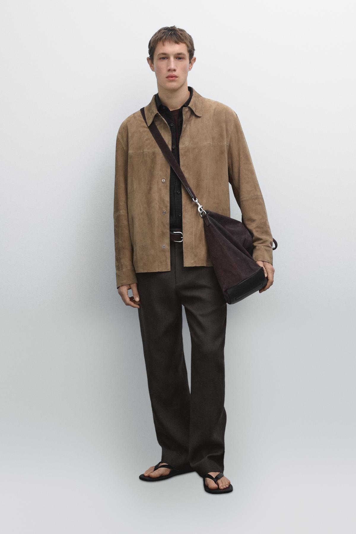 ماسیمو دوتی ژاکت چرمی جیر سبک