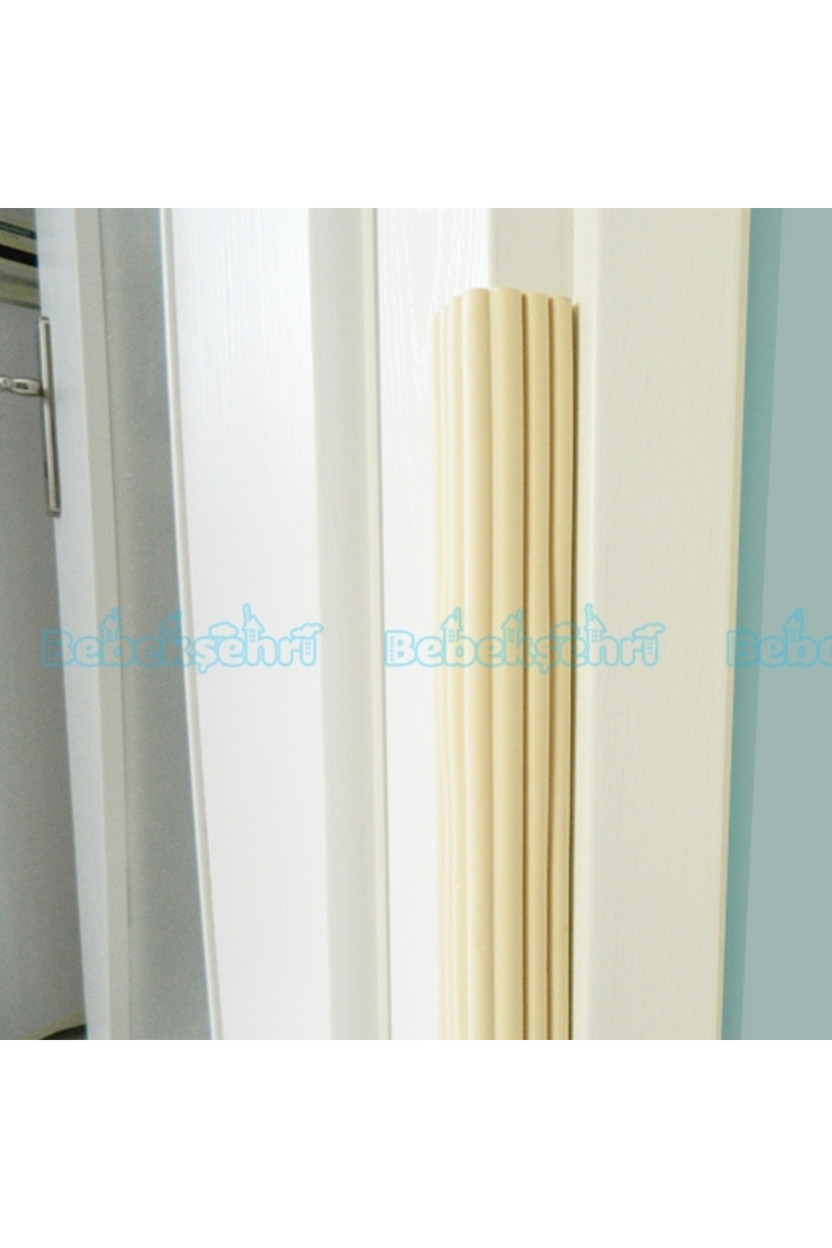 Evokids ( 2 Metre Çok Amaçlı Kenar + 4 Adet köşe ) Krem Çok Amaçlı Kauçuk Kenar Köşe Koruyucu fotoğrafı 2 (önizleme)