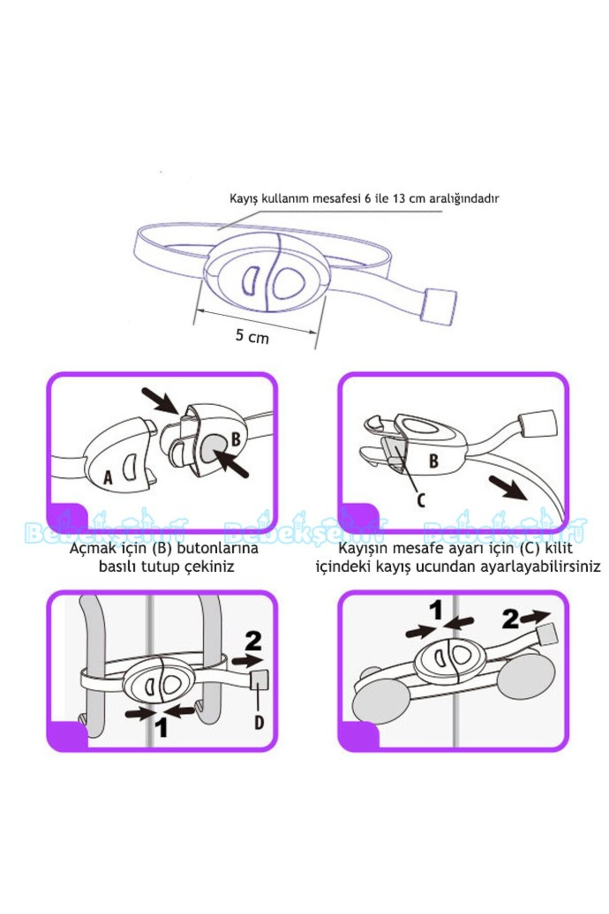 Evokids Çift Kapaklı Askılı Dolap Kilidi fotoğrafı 4 (önizleme)