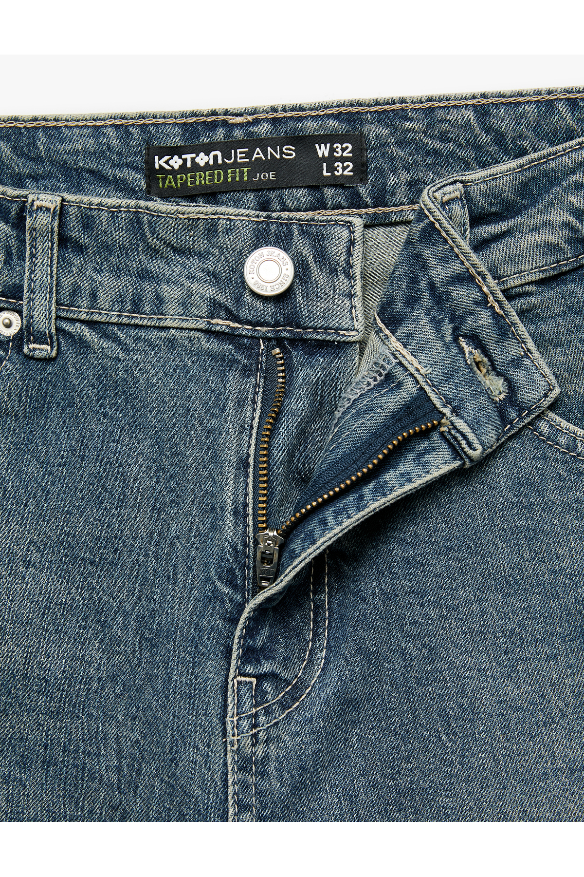 Koton Pamuklu Normal Bel Tapered Fit Jean Pantolon görsel 6