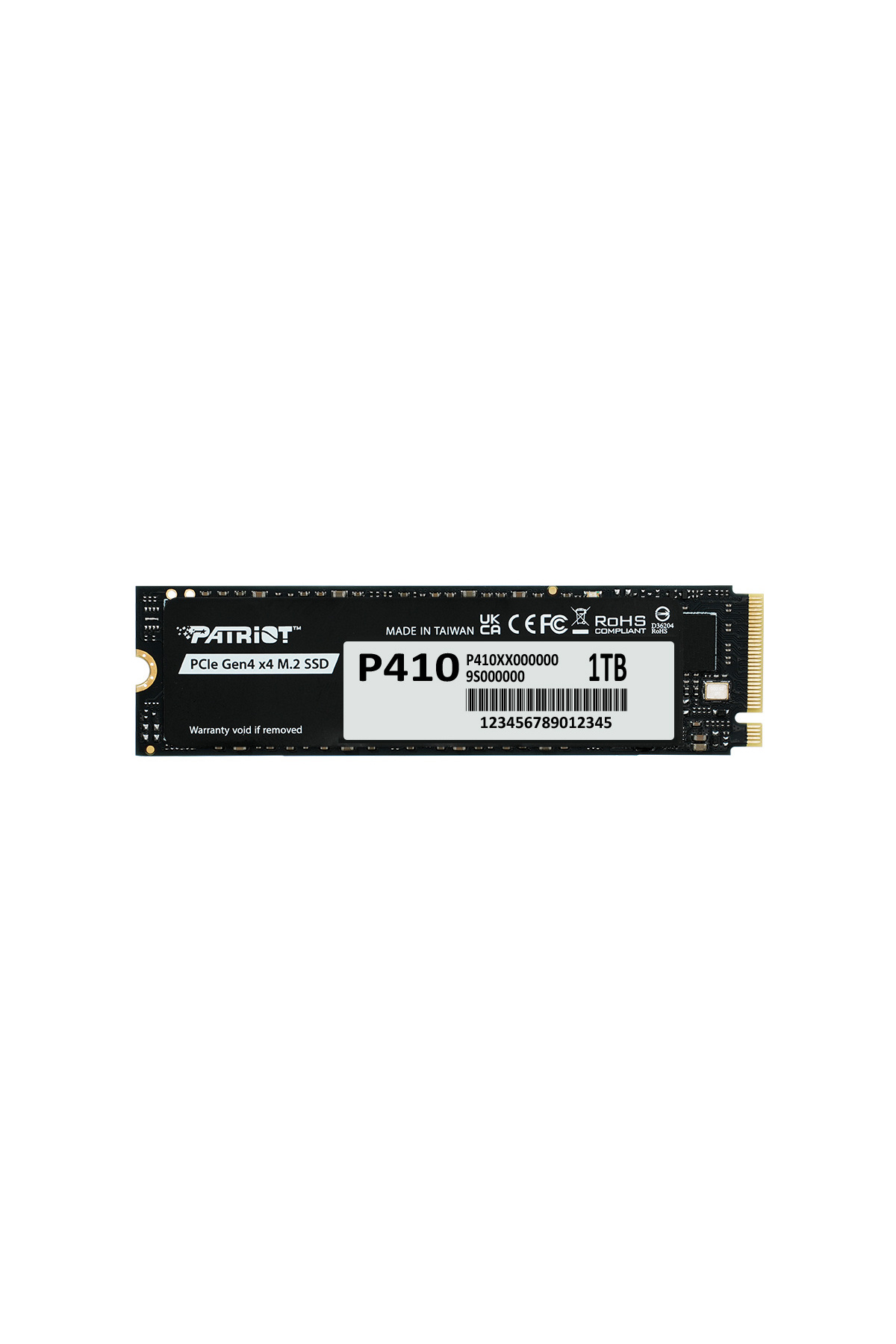 Patriot P410 PCIe Gen4 x4 (NVMe 1.4) M.2 2280 SSD R/5000 W/4500 [1TB] (P410P1TBM28H)