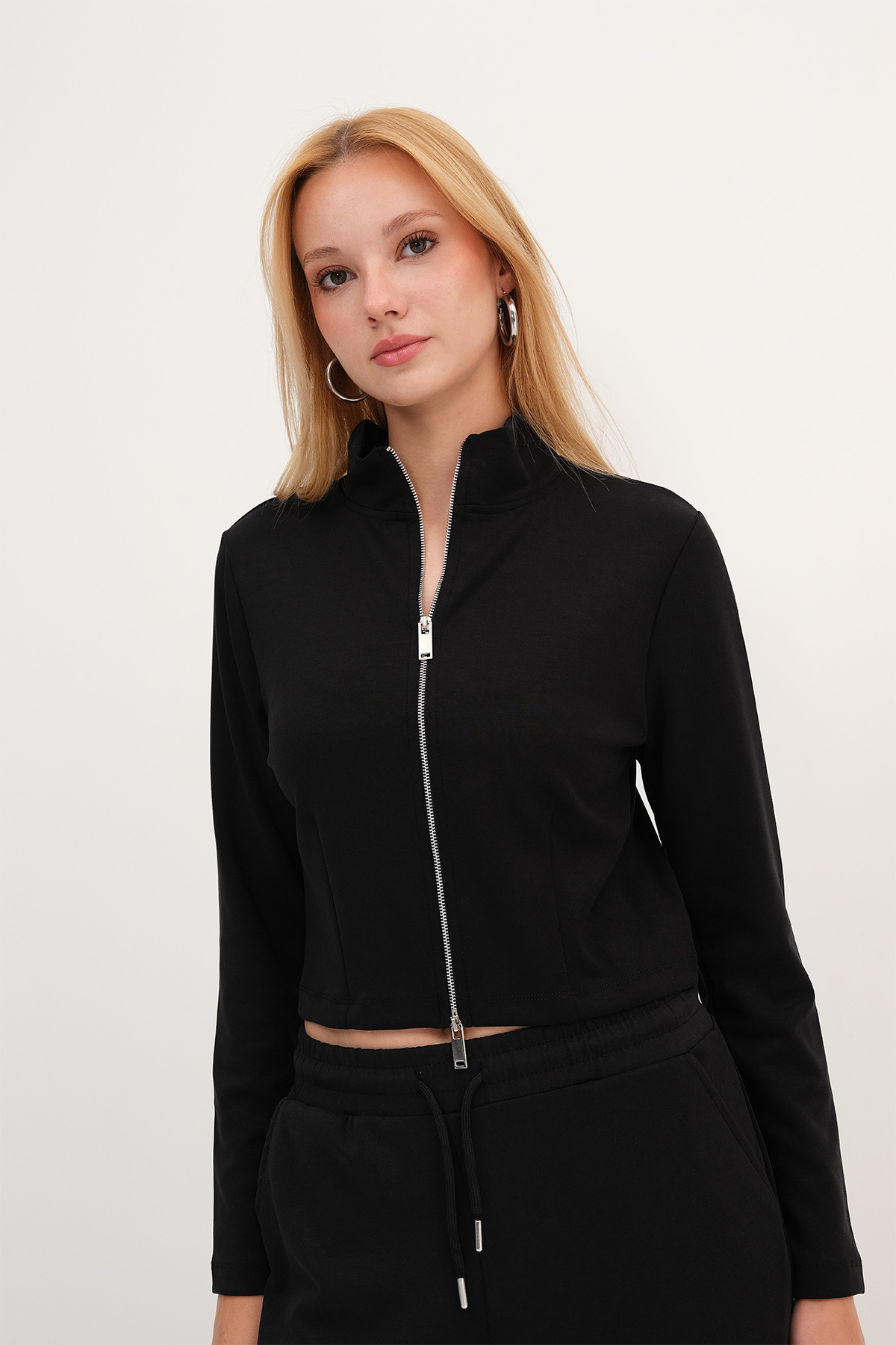 Addax  Çift Fermuarlı Modal Hırka H12053 - Görsel 6