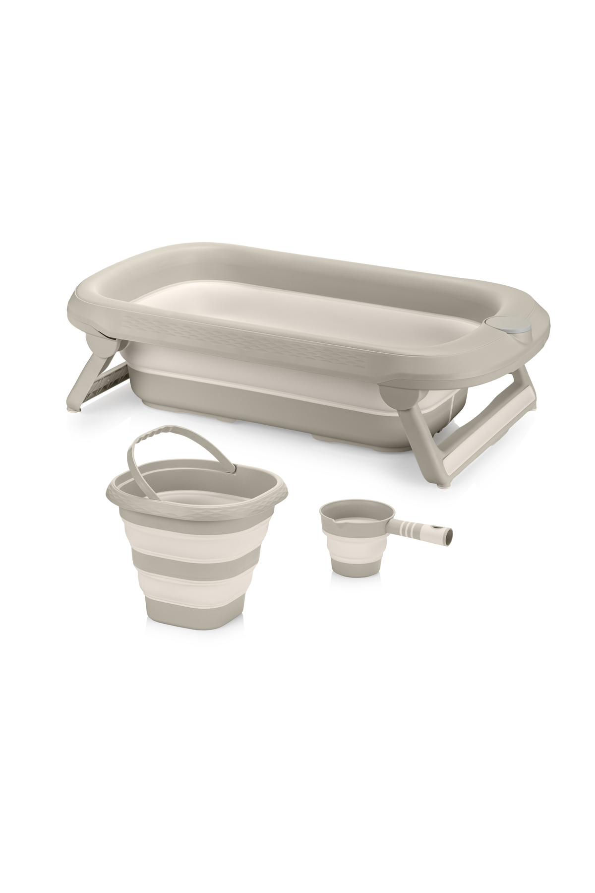 Zuu Baby Aqua Nest Bebek Küveti Lüks 3 Lü Set Katlanır 45 Litre Bej fotoğrafı 2 (önizleme)