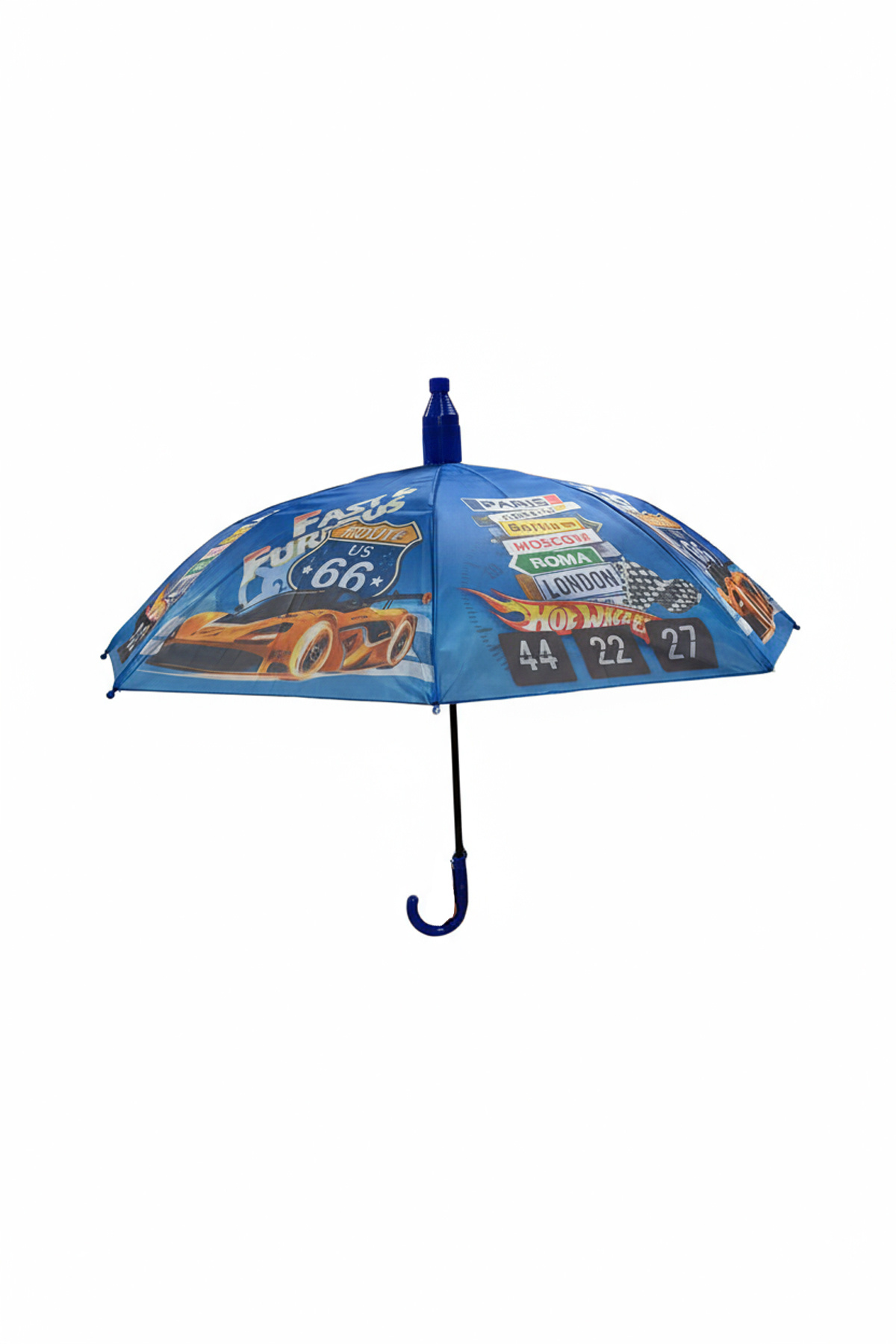 HAK İŞ OYUNCAK Araba Desenli Mavi Düdüklü Erkek Çocuk Şemsiye – Araba Figürlü , Kapalı Taşıma Kılıflı fotoğrafı 2 (önizleme)