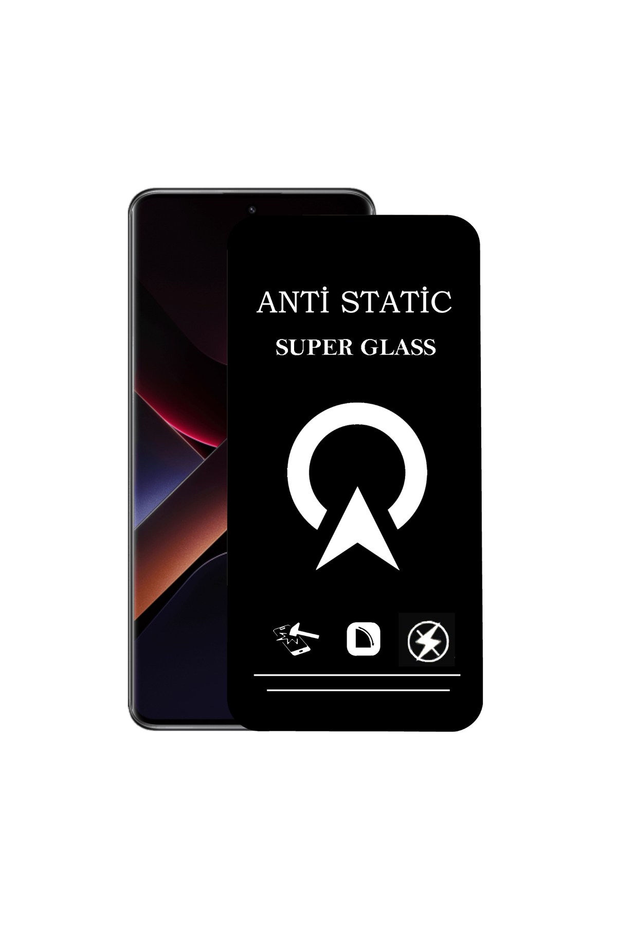 Xiaomi Poco X7 ile Uyumlu Tam Kaplayan Anti Statik Çizilmez Safir Ekran Koruyucu Cam