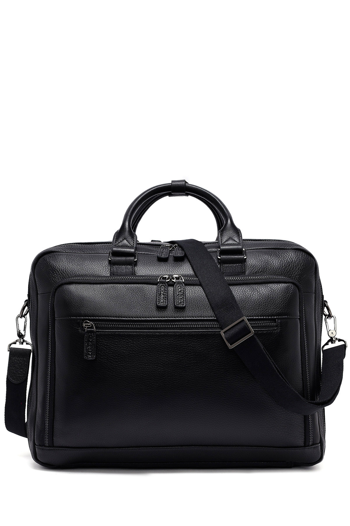 کیف چرمی مردانه بند بلند مشکی مدل 25SBD3014FT Derimod