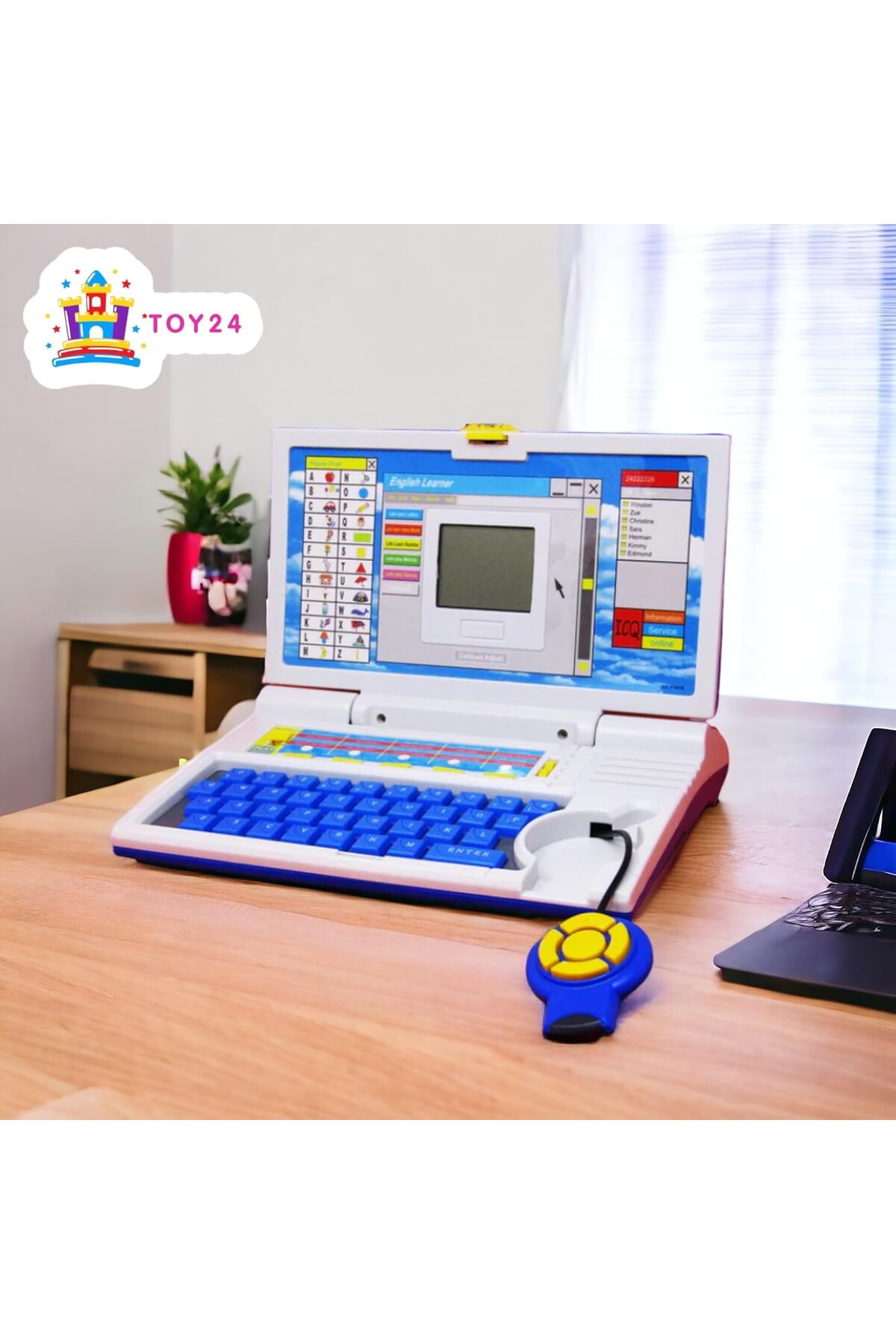 لپ‌تاپ آموزشی انگلیسی برای کودکان با کنترل ماوس