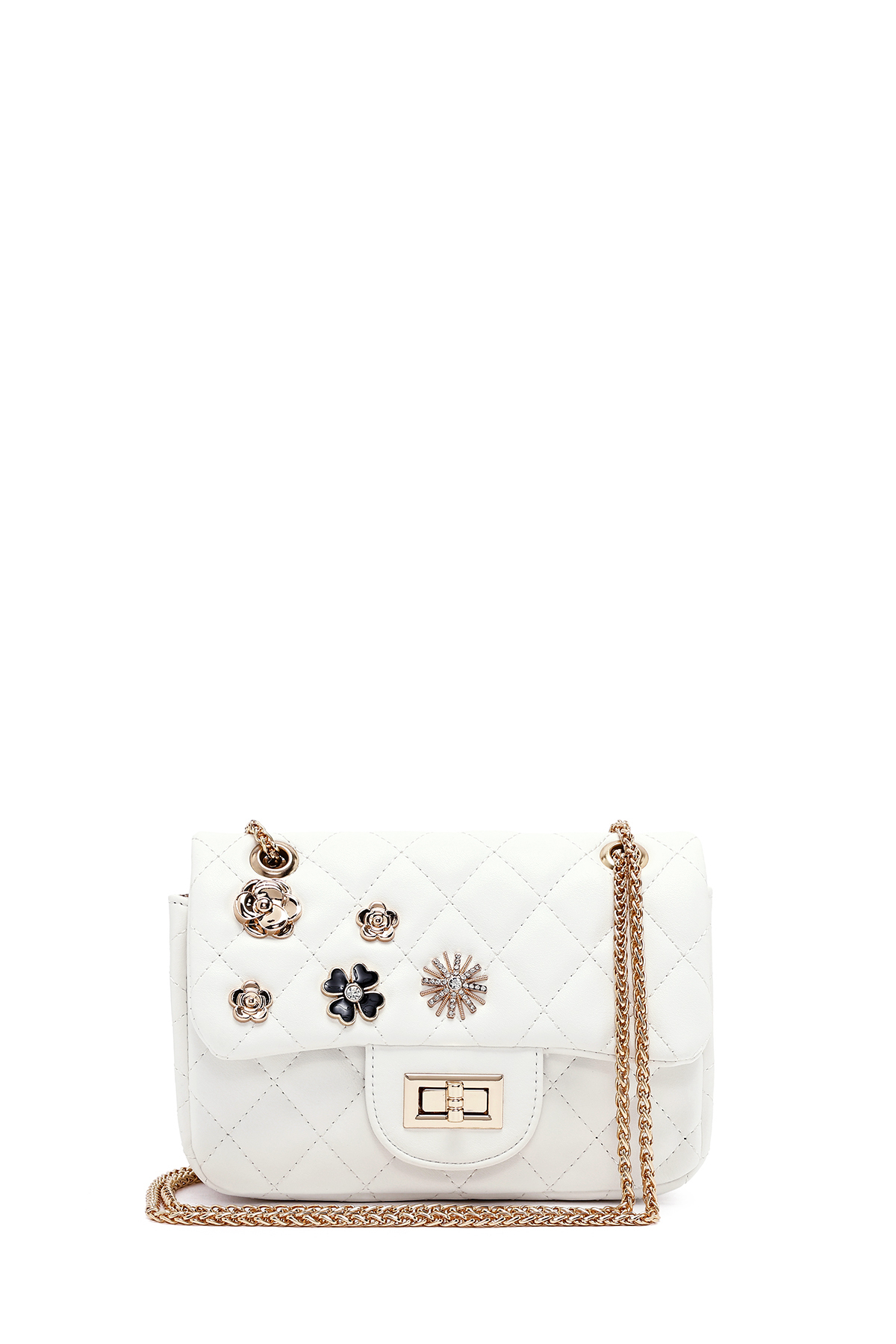 کیف دوشی زنانه بند بلند سفید مدل 25ABD2611KP Derimod