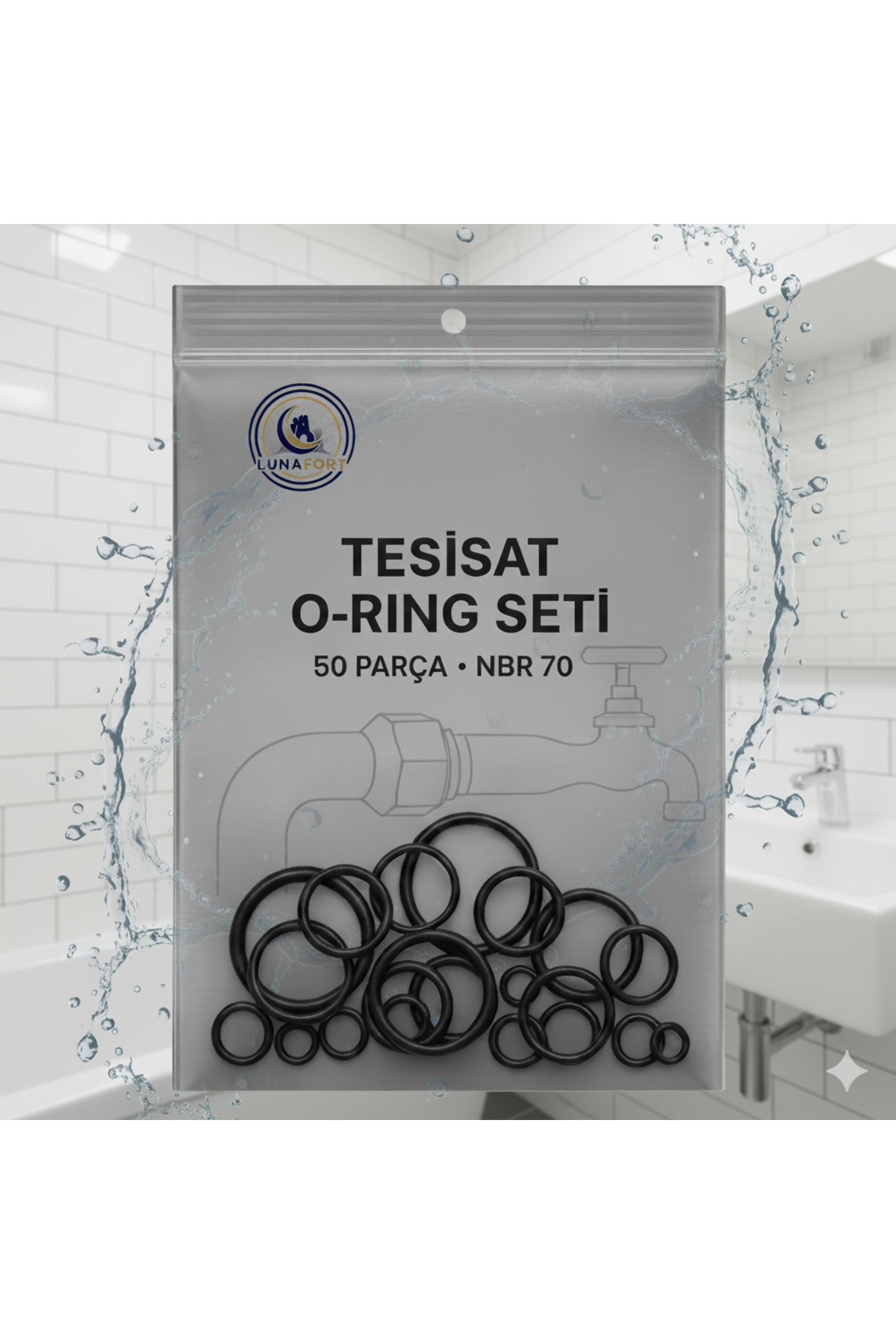 LUNA FORT 50’li Tesisat O-Ring Seti NBR 70 – Musluk Vana Batarya Sızdırmazlık Contası