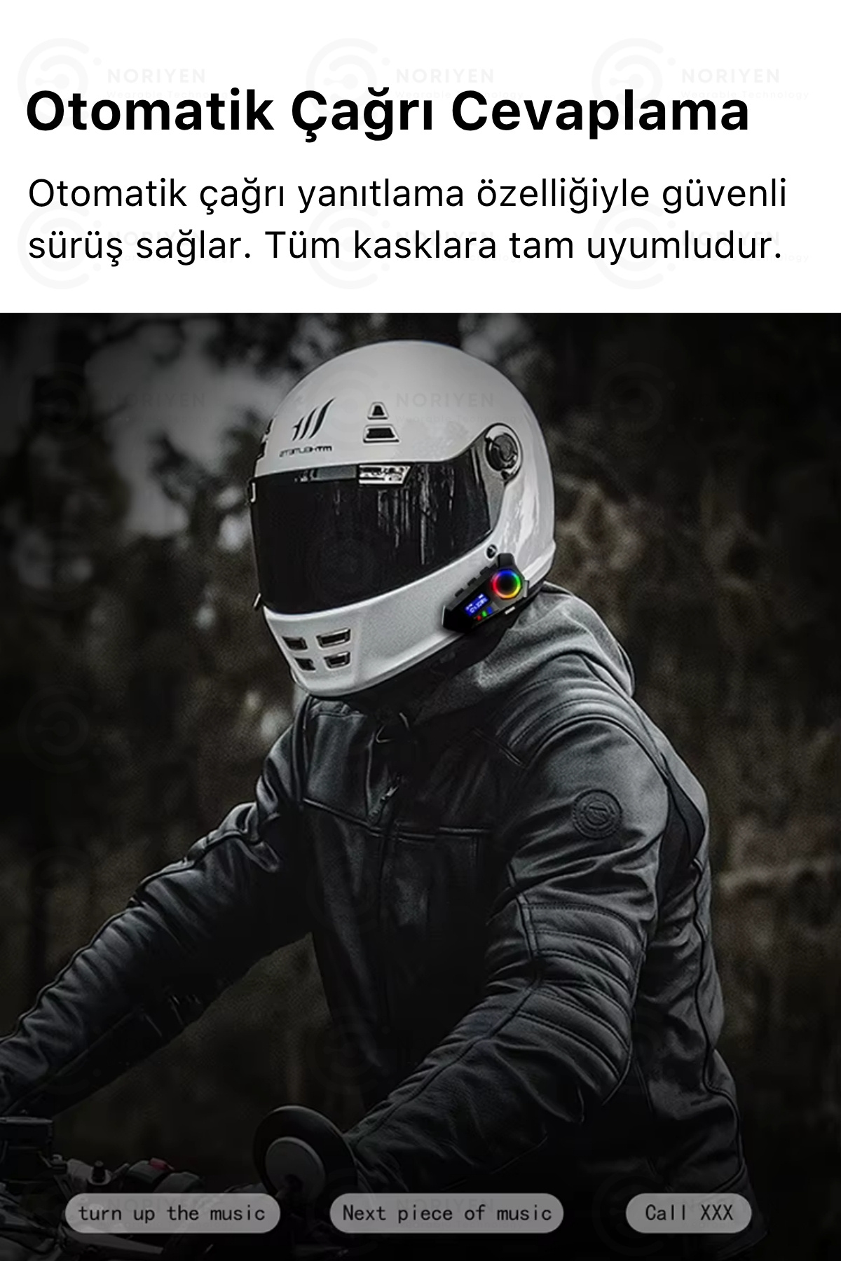 Yeni Nesil Motosiklet Kask Interkom Mikrofonlu Gürültü Engelleyici Y30 Bluetooth Kulaklık