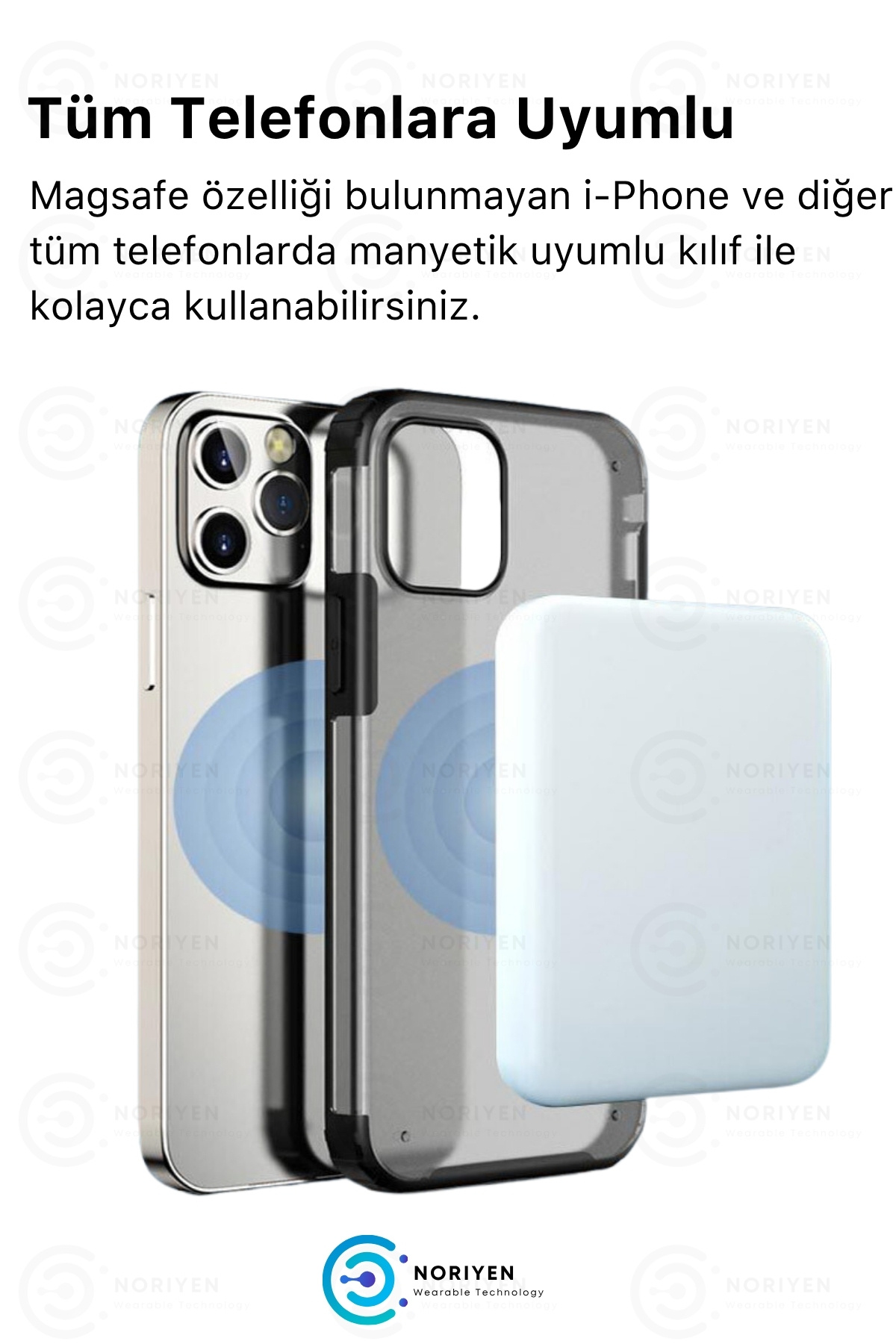 Yeni Nesil Magsafe Battery Pack iPhone Tam Uyumlu Powerbank Kablosuz Wireless Batarya Şarj Aleti