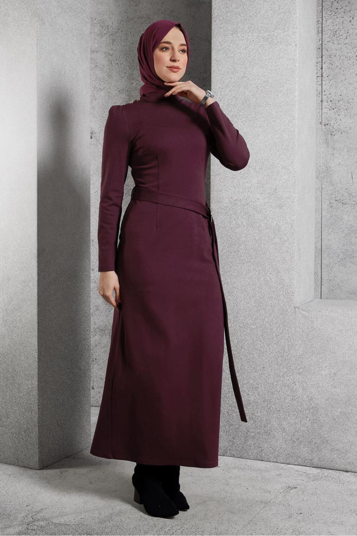 آلوینا لباس حجاب کمربنددار ۴۵۲۵۸ آلوینا لباس حجاب کمربنددار ۴۵۲۵۸