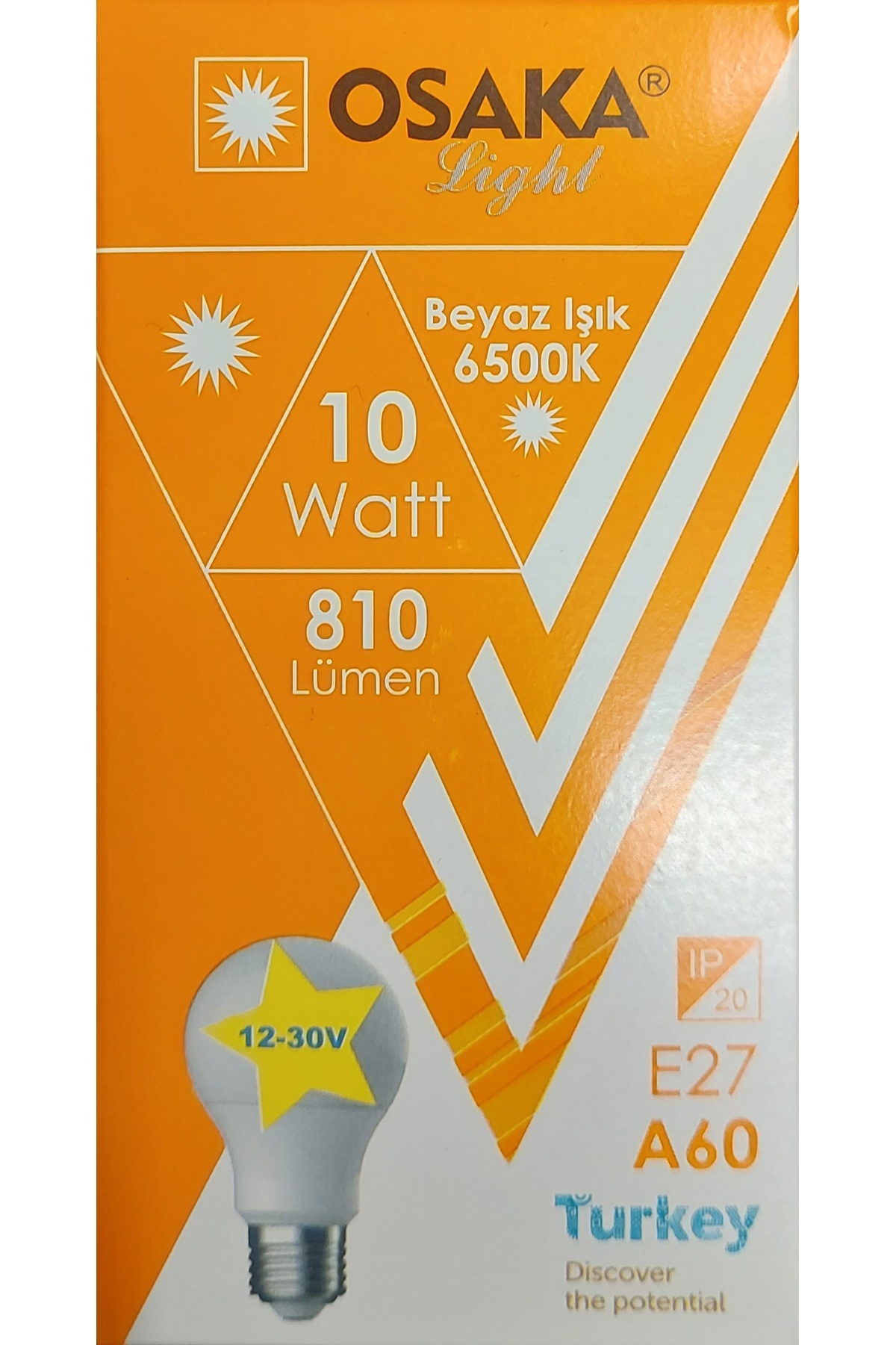 Osaka Light 12-30 Volt Arası ile Çalışır 10w 6500k Beyaz ışık Led
