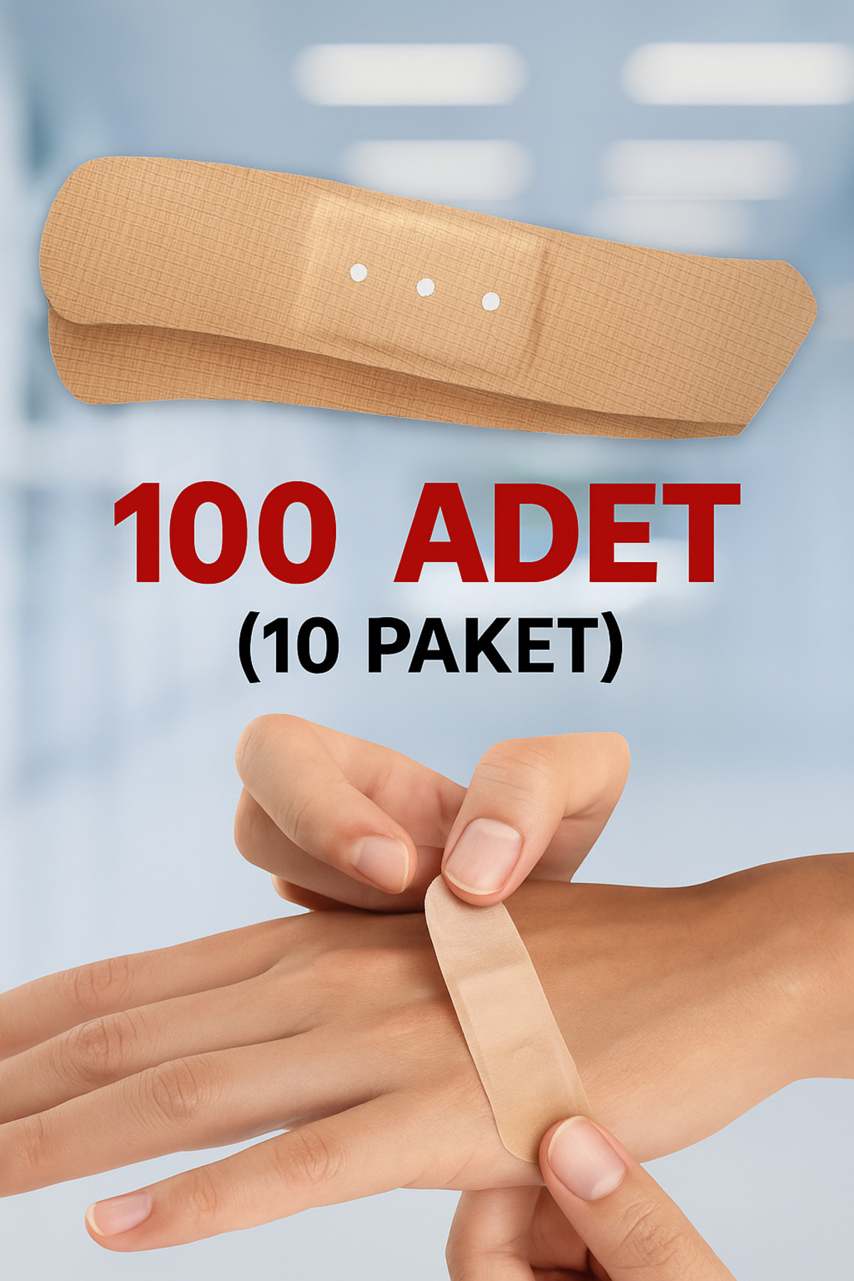 nistabolje Bez Yara Bandı 10'lu 10 Paket 100 Adet Pratik Kullanımlı