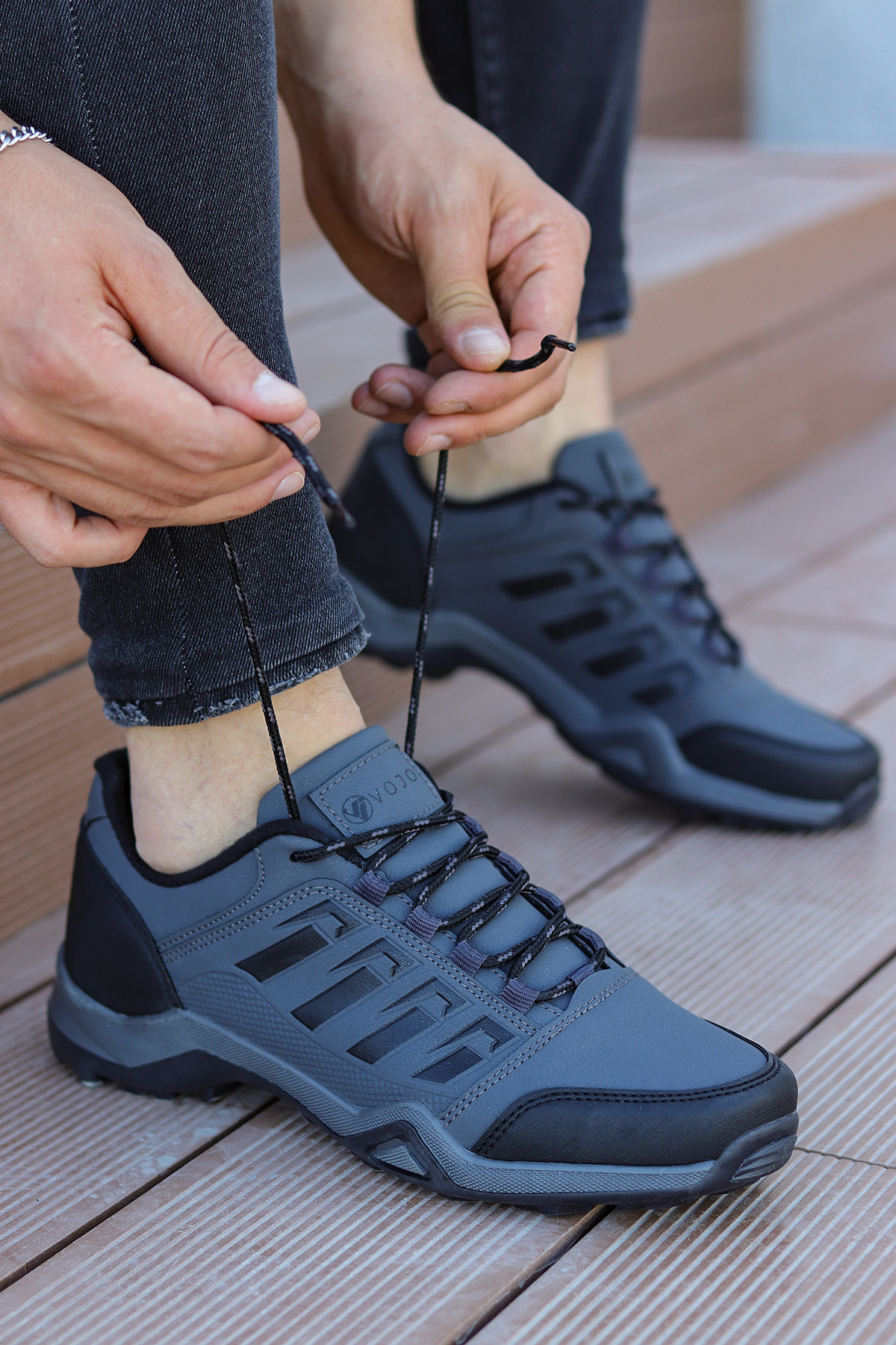 Vojo P7 Füme/Gri Suya Dayanıklı Outdoor Kışlık Erkek Ayakkabı Bot