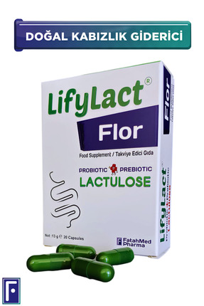 LifyLact ® Flor Probiyotik Kapsül , Prebiyotik , Laktuloz,