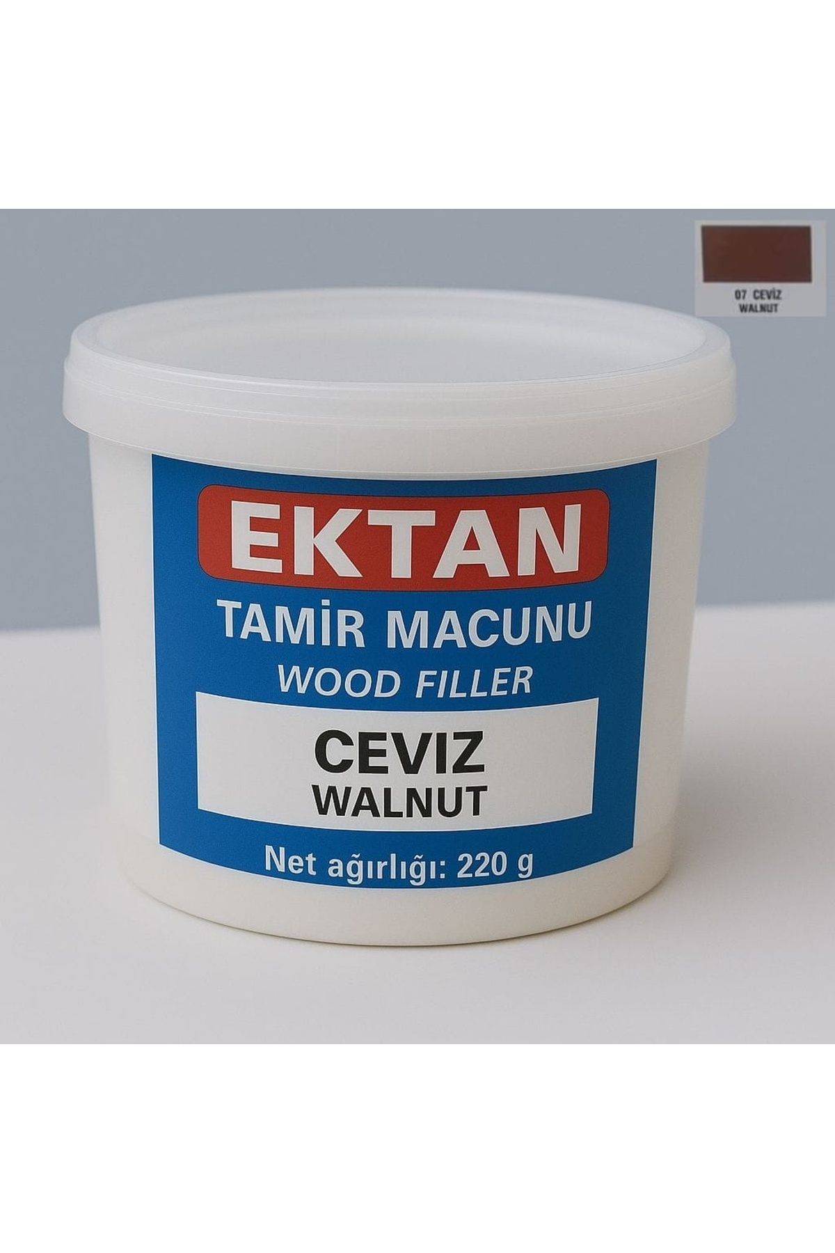 EKTAN Ahşap Mobilya Parke Tamir Dolgusu Macunu 220 gr - Ceviz - Çatlak Çizik Giderici Kullanıma Hazır
