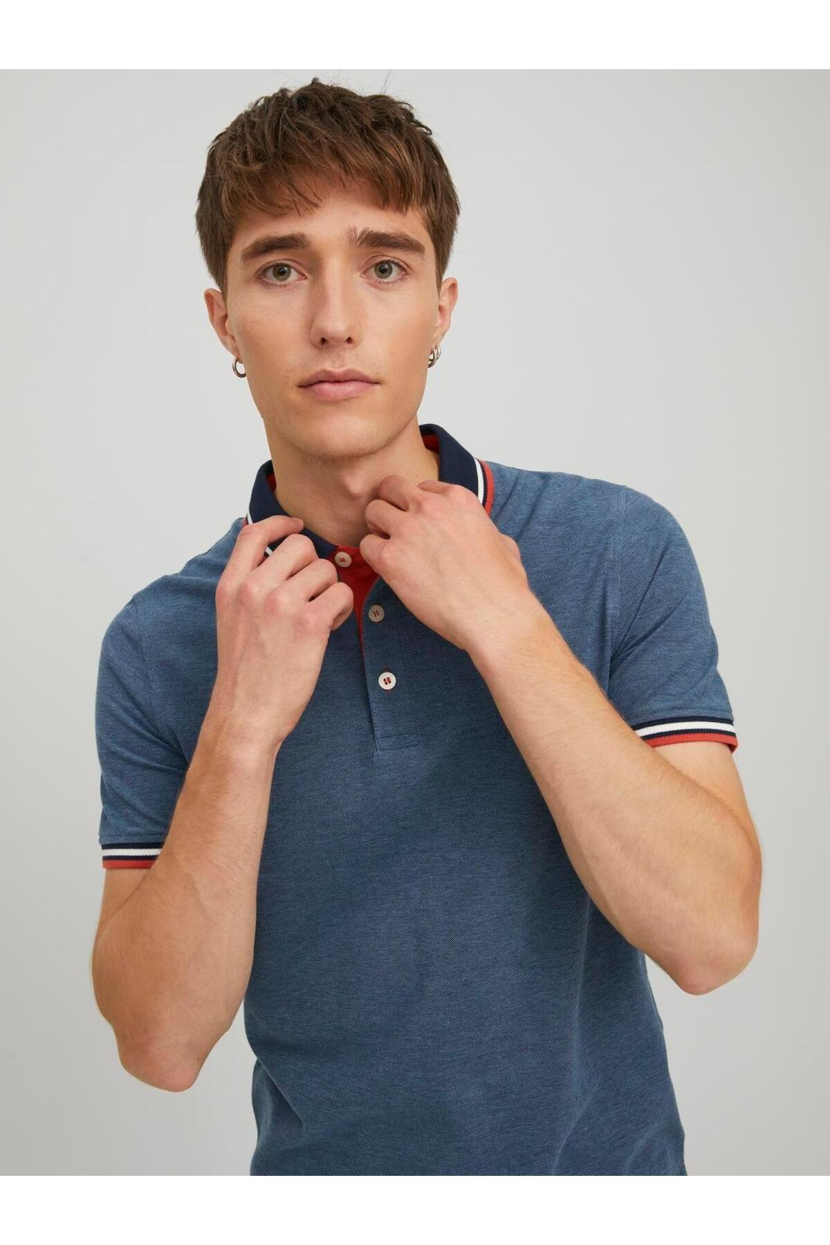 تیشرت یقه پلو مردانه راسته آستین کوتاه | جک اند جونز Jack & Jones 12136668 - تصویر 3