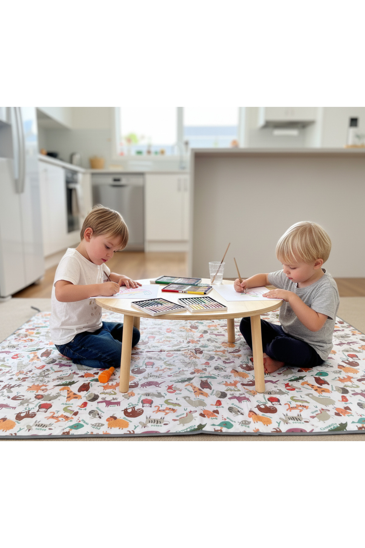 yorni 145x150cm, Zoo Sıvı Geçirmez Mama Sandalyesi Altı Için Yer Örtüsü, Masa Örtüsü, Makinada Yıkanabilir fotoğrafı 6 (önizleme)