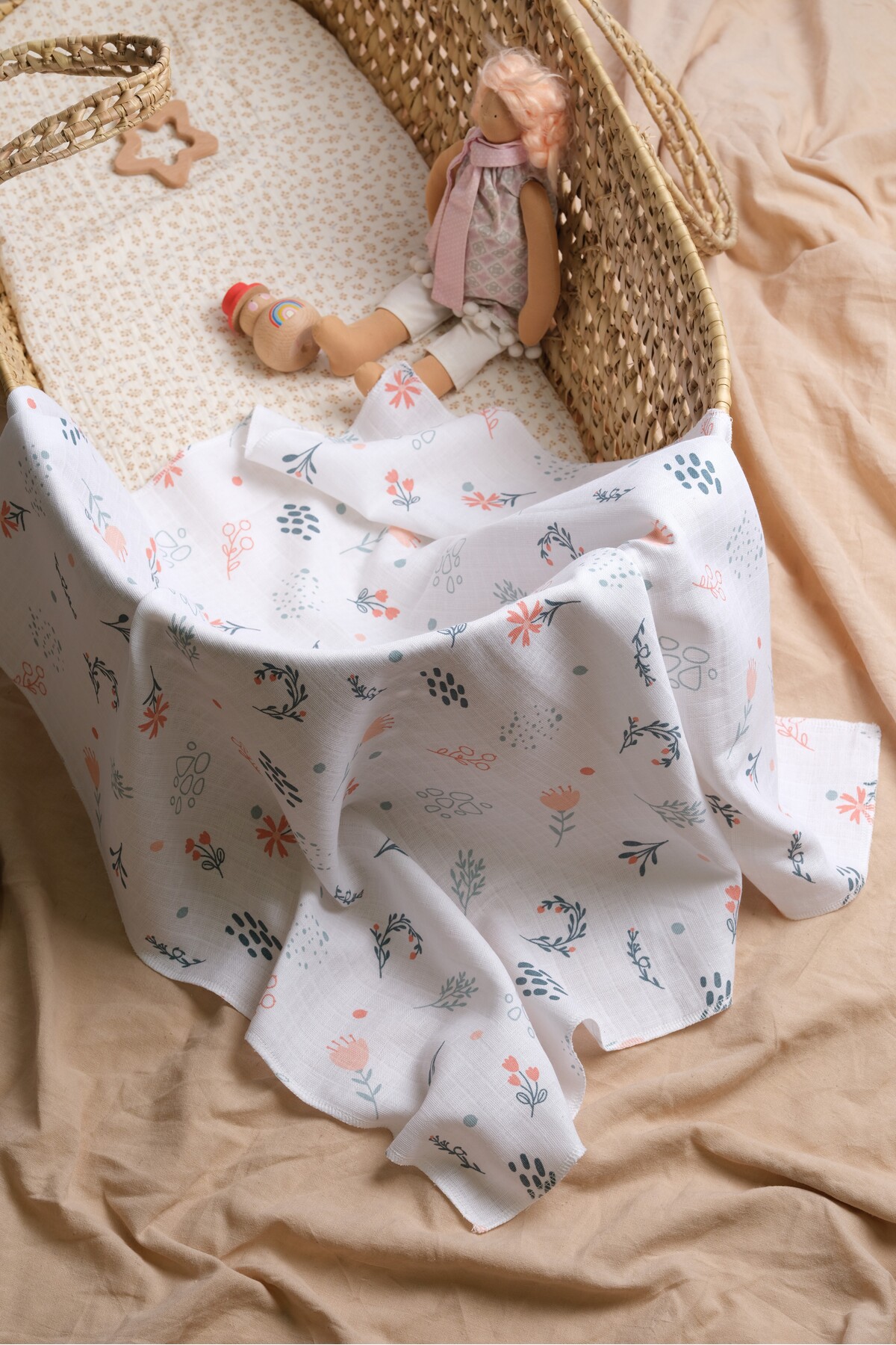 Bondberro Çok Amaçlı Müslin Örtü & Battaniye 3'lü Set %100 Pamuk Oeko-teks Sertifikalı 80x80 Cm fotoğrafı 4 (önizleme)