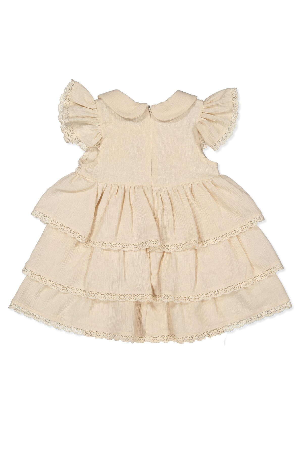 Bebetto DOKUMA ELBİSE (CRINKLE) BEJ fotoğrafı 2 (önizleme)