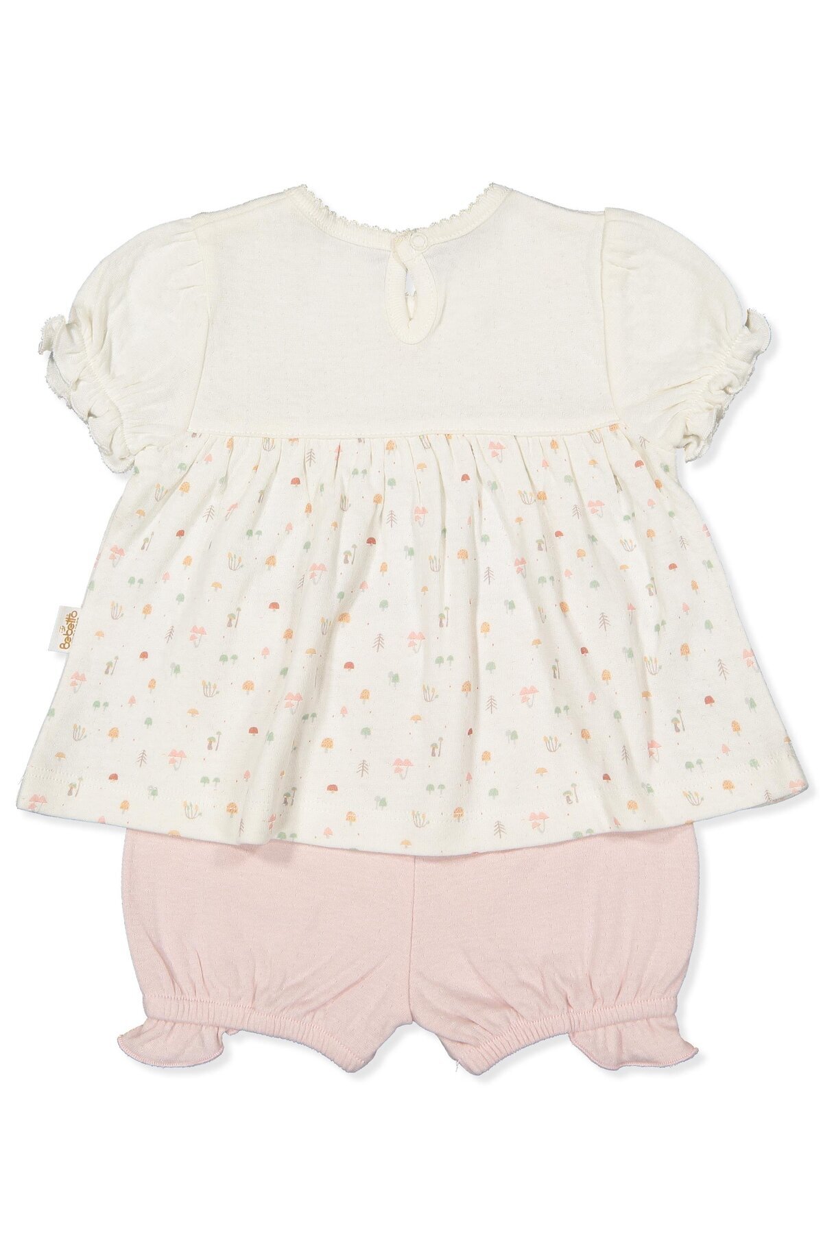 Bebetto ORGANİK SÜPREM DOUBLE PATİKSİZ PİJAMA TAKIM 2Lİ (ORGANIC MY MUSHROOM) GÜL KURUSU fotoğrafı 2 (önizleme)