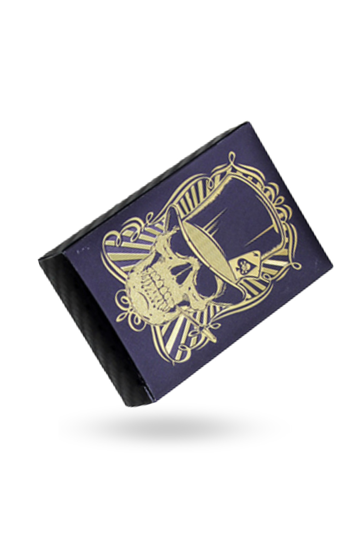 ForWhat Büro Ev Ofis Yetişkin Oyunu için Golden Korku Motifli Siyah İskambil Kartı Seti