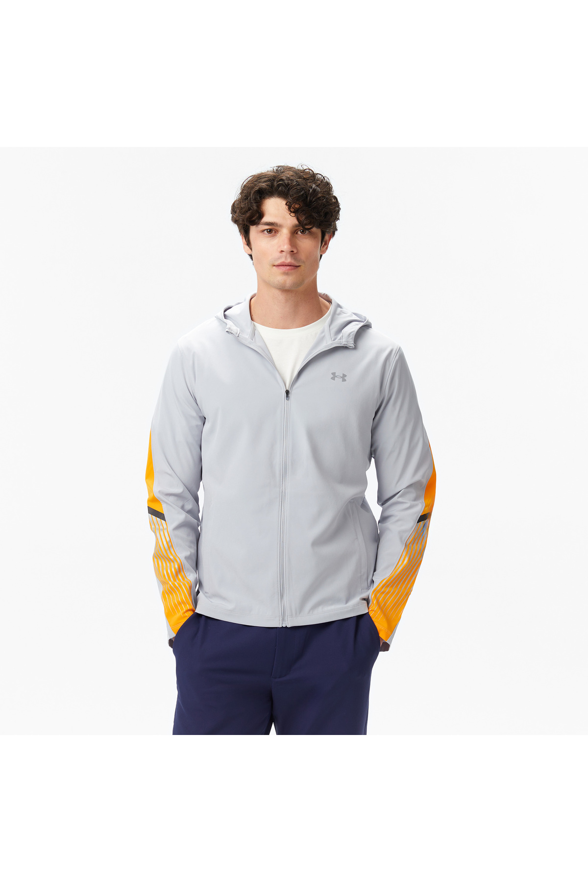 آندر آرمور کاپشن مردانه کلاه‌دار UA Velociti Storm مدل 6005900-011