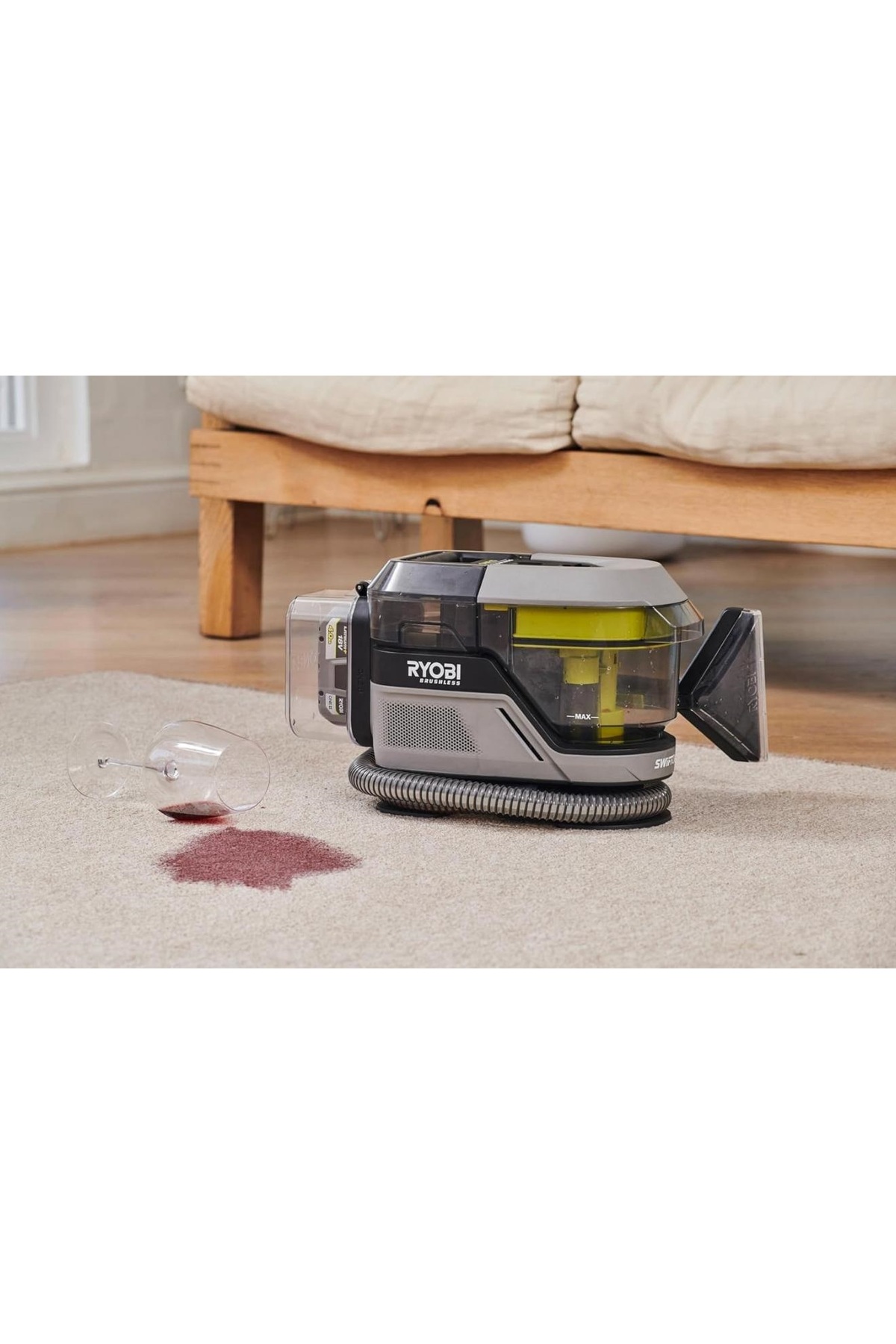 Ryobi RDC18BL-0 AKÜLÜ KÖMÜRSÜZ HALI KOLTUK YIKAMA MAKİNASI (akü