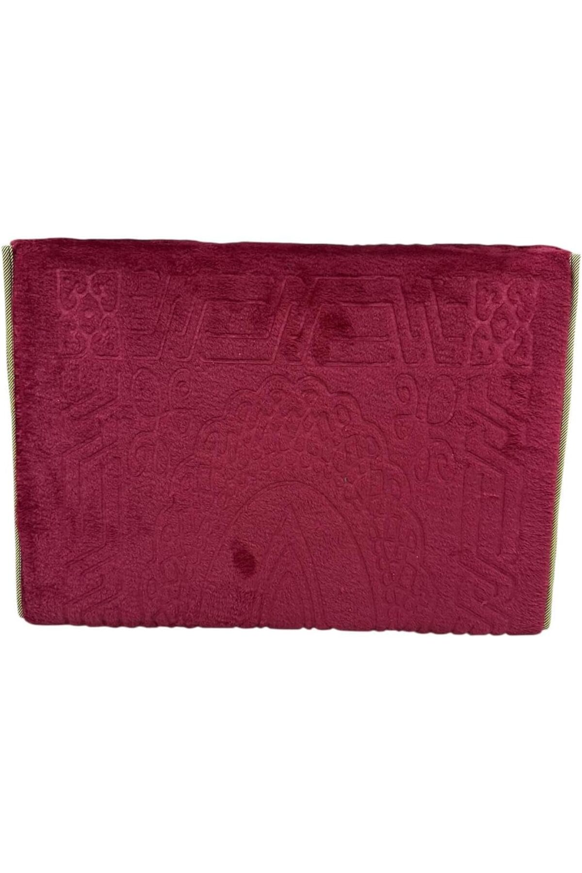 سجادة صلاة إسلامية 2 في 1 قابلة للطي للكرسي والتأمل والنزهات مع مسند للظهر (أحمر غامق)