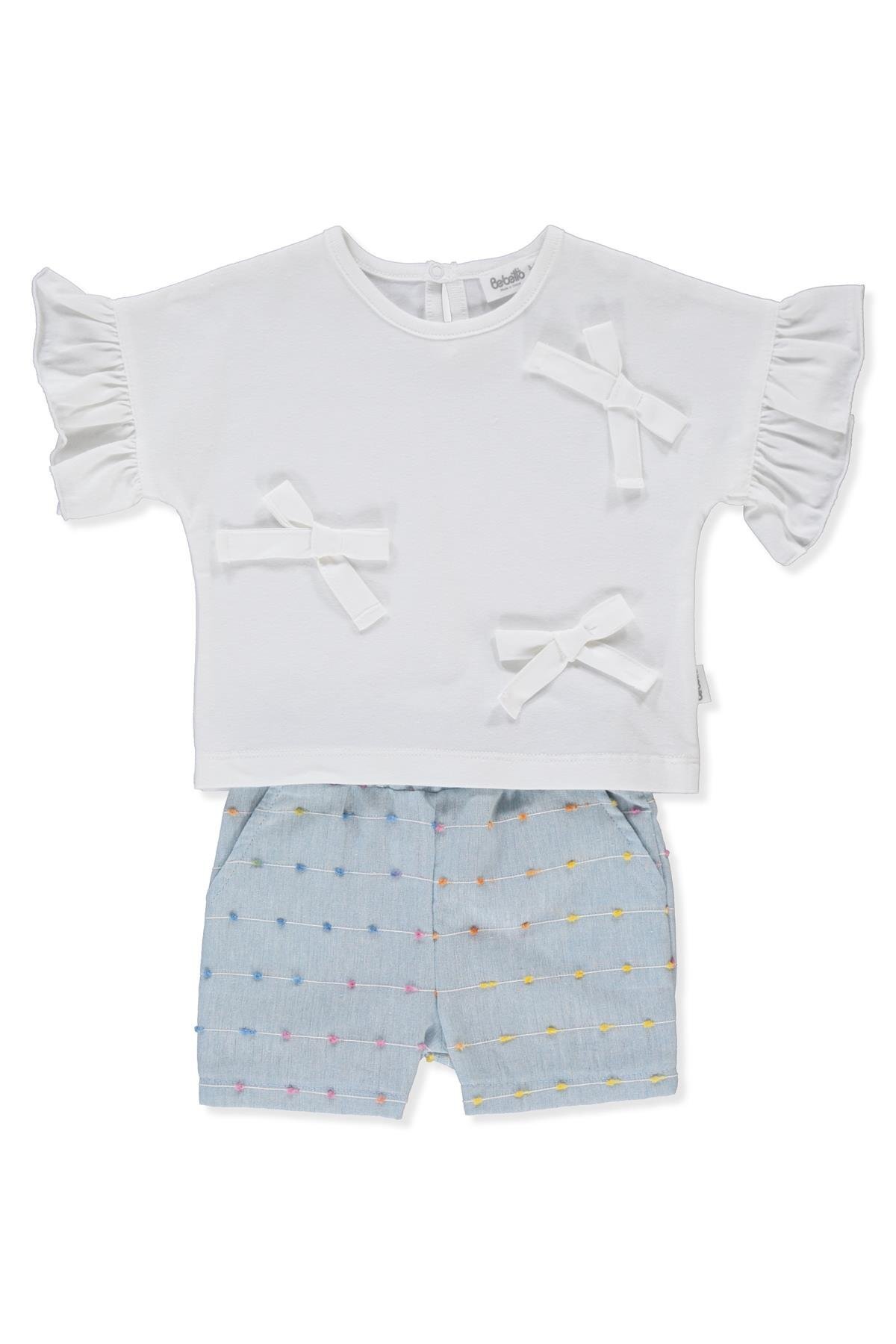 WOVEN SHORTS 2-PIECE SET (POMPOM TEAM) BLUE