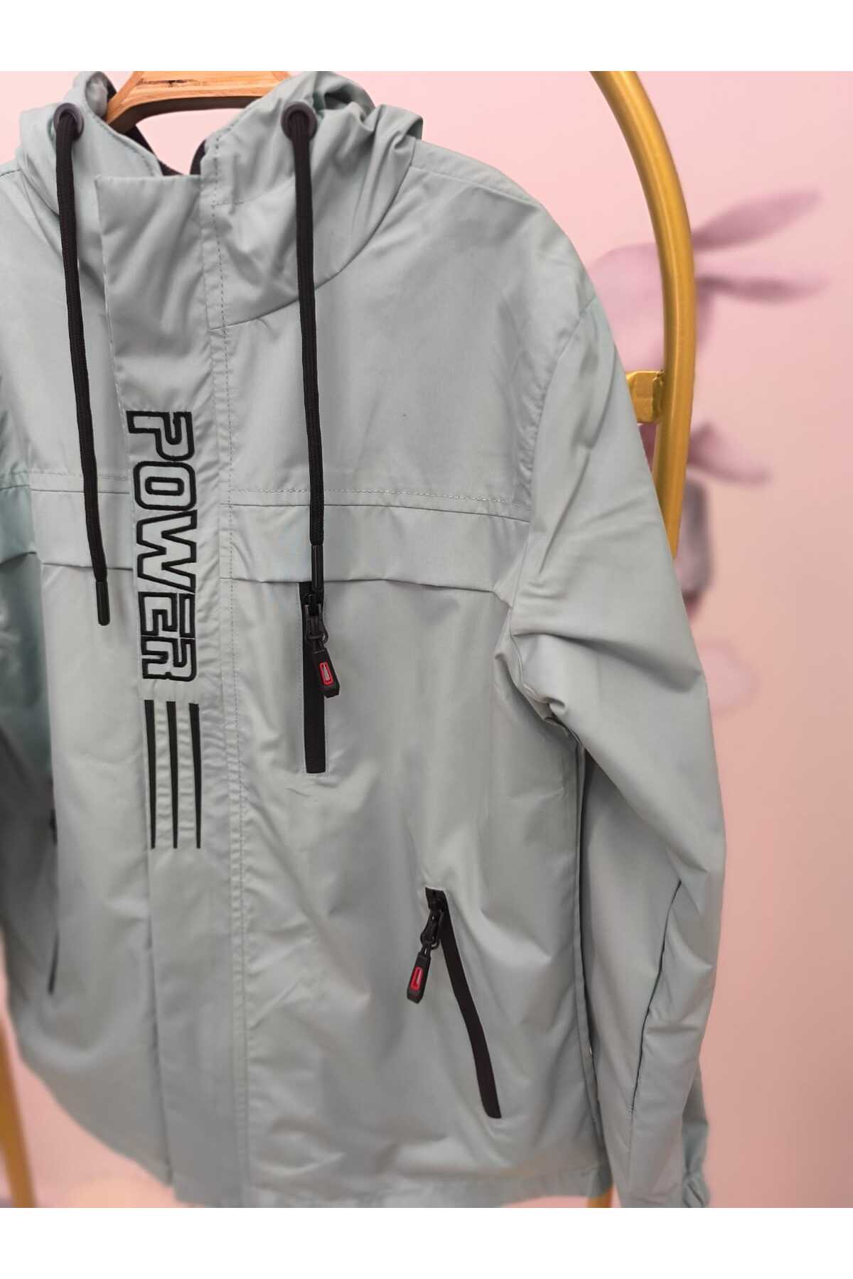 kidsense Erkek Çocuk Kapüşonlu Fermuarlı Cepli Yağmurluk fotoğrafı 4 (önizleme)