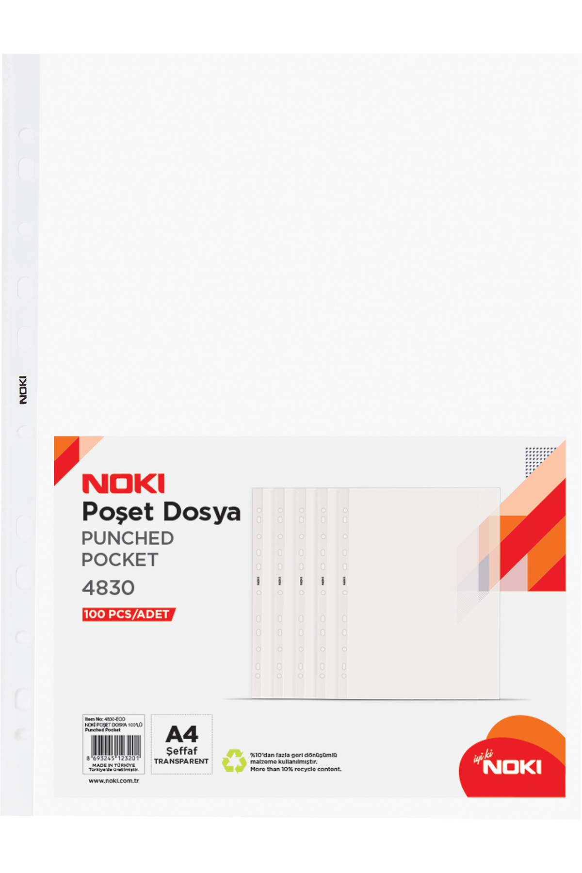 Noki Poşet Dosya Eco A4 100 lü