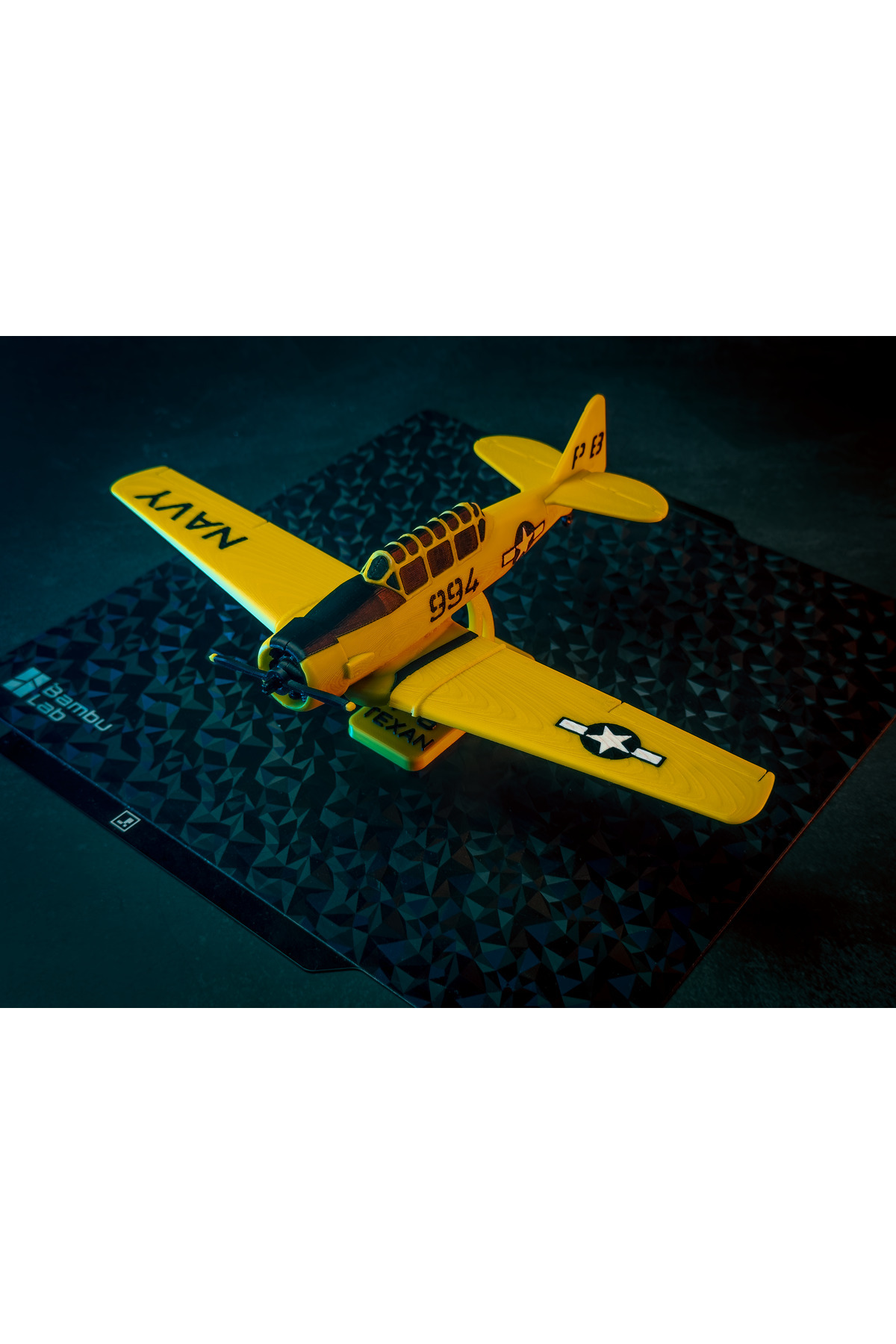 T-6 Texan Uçak Maketi - Yüksek Detaylı Koleksiyonluk Model - 3D Baskı