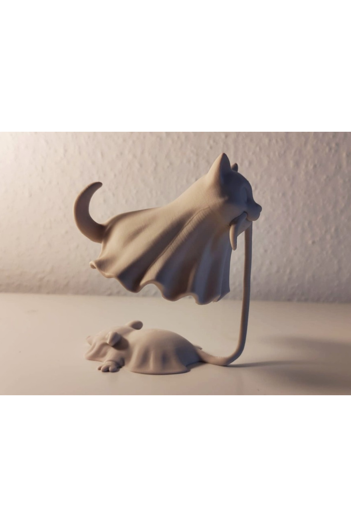 İllüzyon Yaratan Uçan Kedi - Özel Tasarım 3D Baskı - 3D Baskı 14 CM Yükseklik