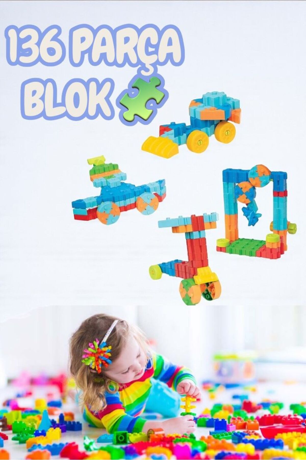 40357 EĞLENCELİ VE ÖĞRETİCİ 136 PARÇA BLOKLAR