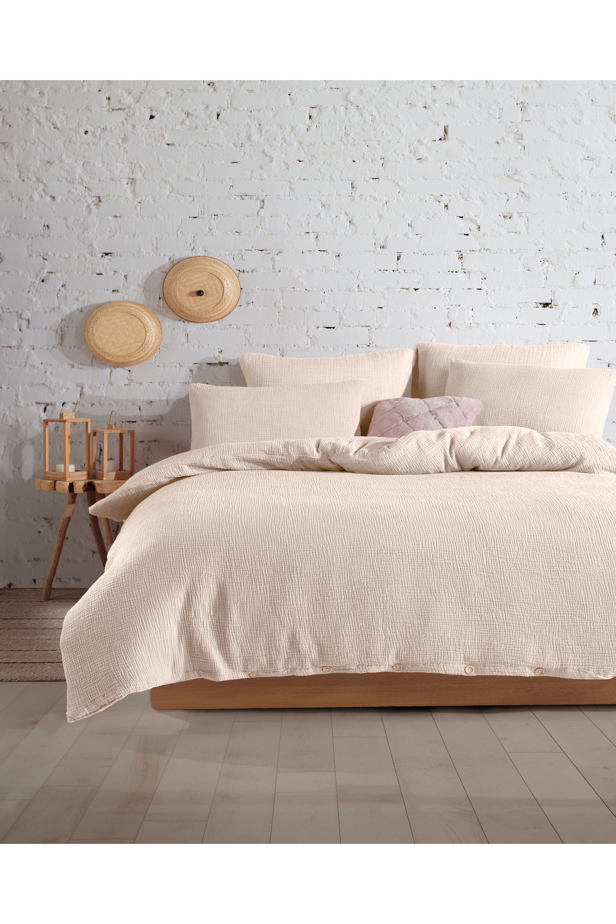 destinyhometex Premium %100 Pamuk King Size Müslin Nevresim Takımı 220X240 cm
