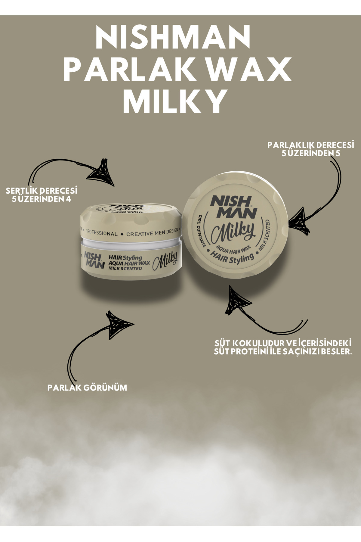 SAÇ ŞEKİLLENDİRİCİ PARLAK WAX MILKY — NPWM — تصویر 2 از 3